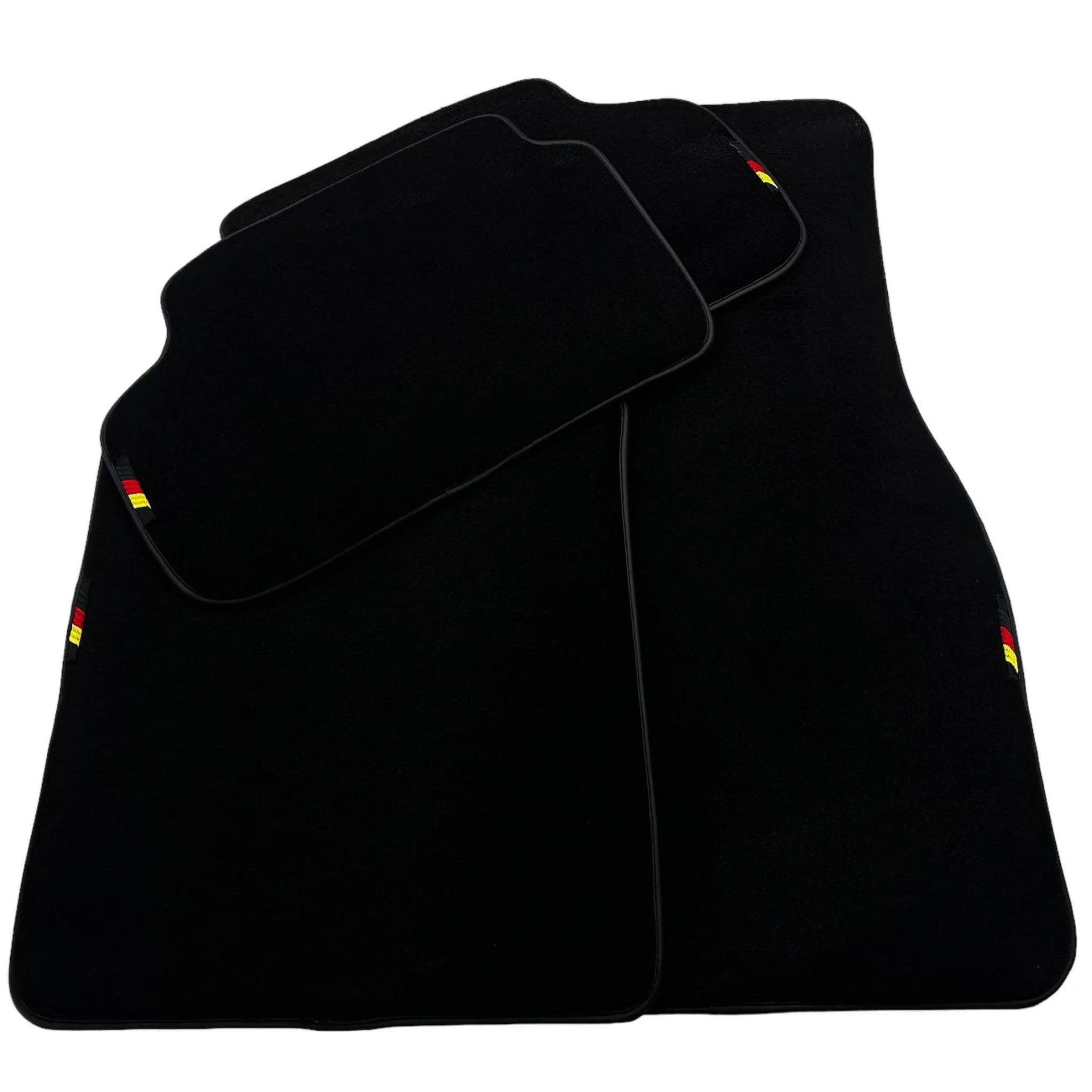 Black Floor Mats For BMW Gran Tourer F46 (2015-2022) 7 Seats with German Flag - AutoWin