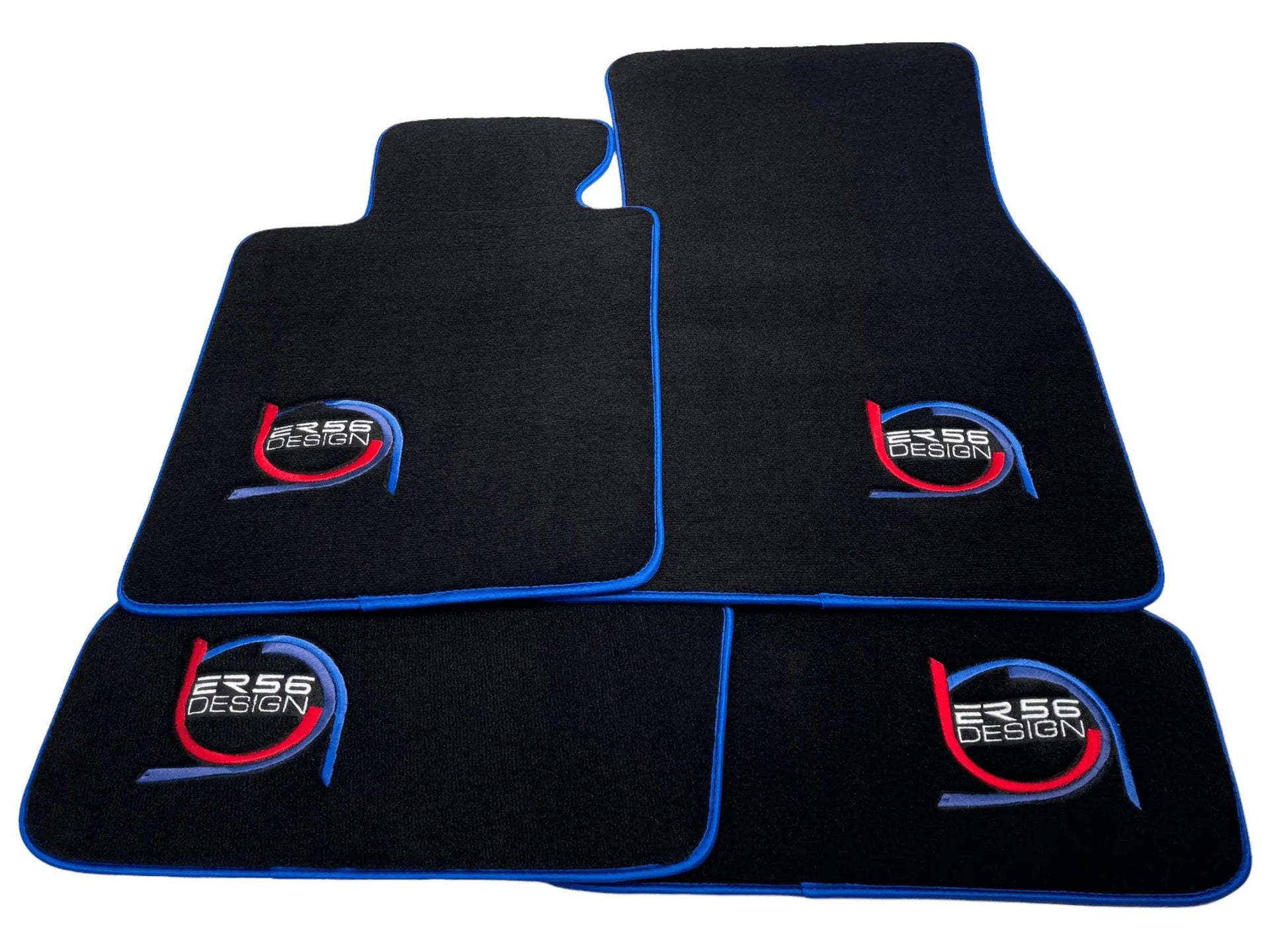 Black Floor Mats For BMW M3 G80 ER56 Design Limited Edition Blue Trim - AutoWin