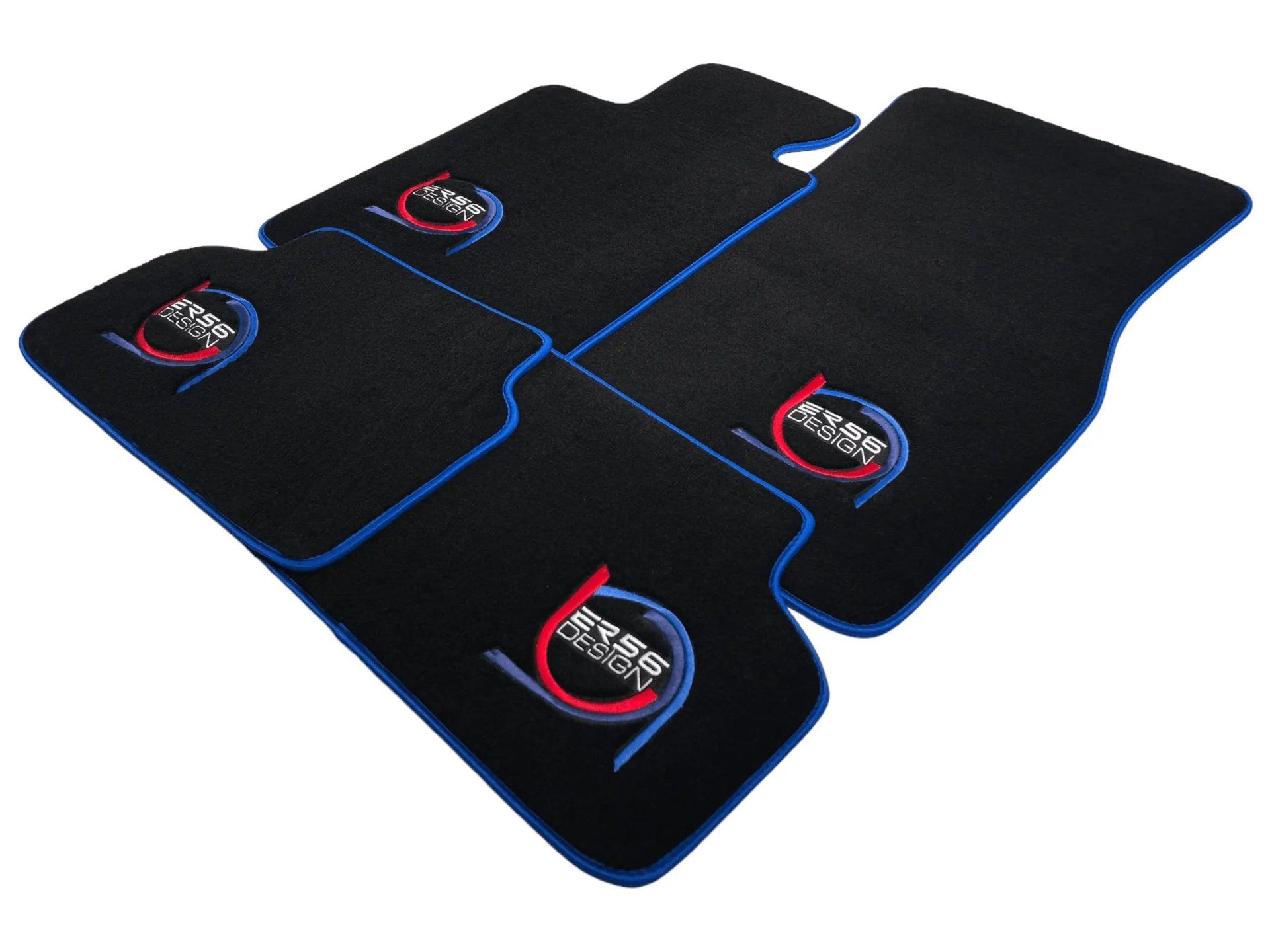Black Floor Mats For BMW M4 G83 Convertible ER56 Design Limited Edition Blue Trim - AutoWin