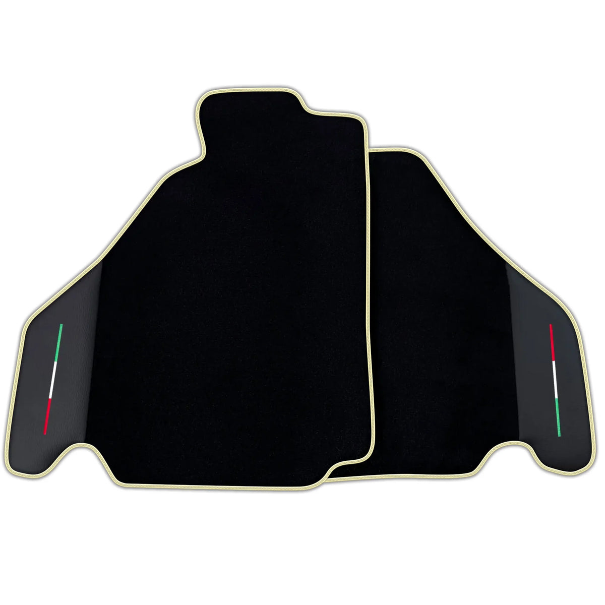 Black Floor Mats for Ferrari 360 (1999-2005) with Leather | Italian Edition