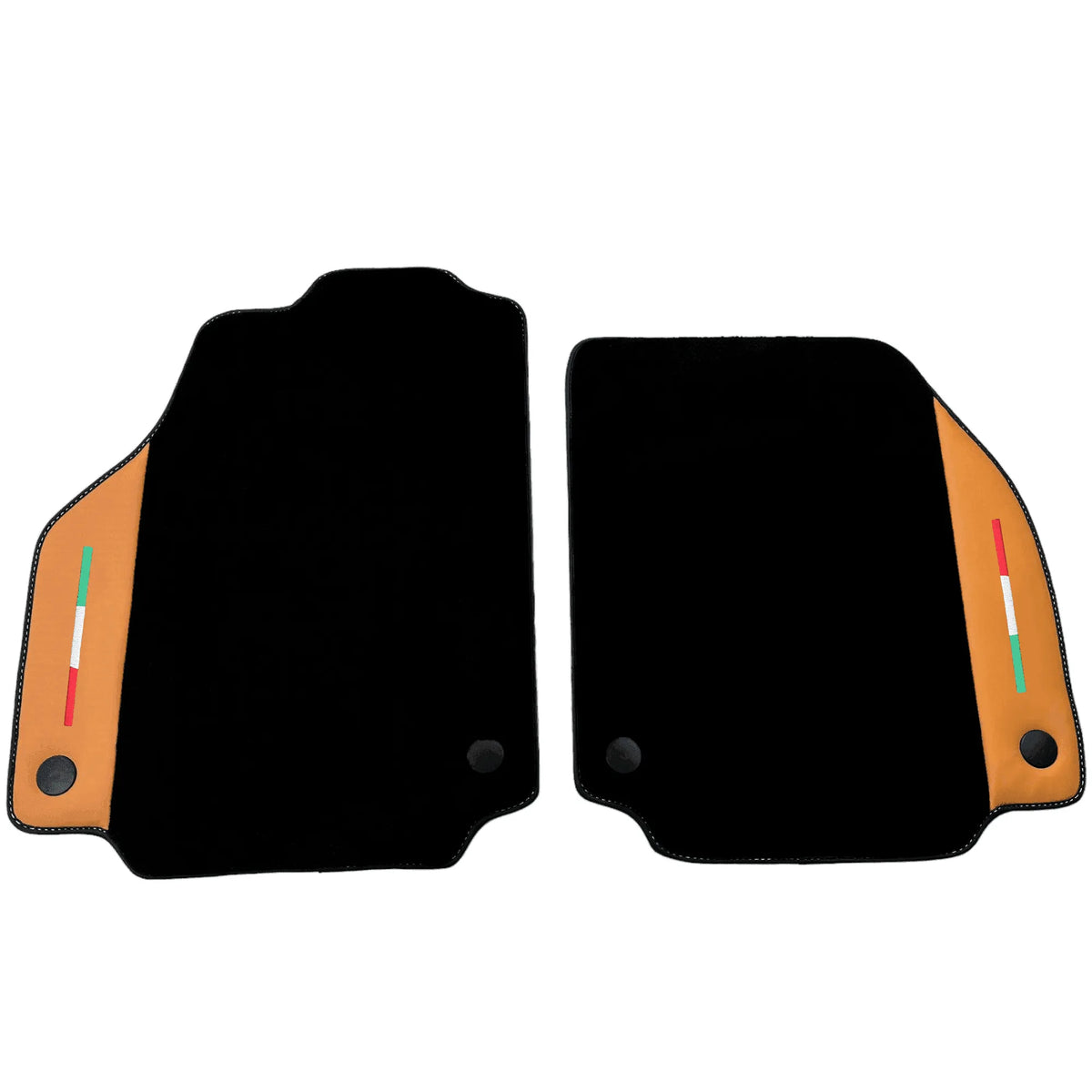 Black Floor Mats for Ferrari 458 GT2 (2012-2015) with Beige Nappa Leather | Italian Edition