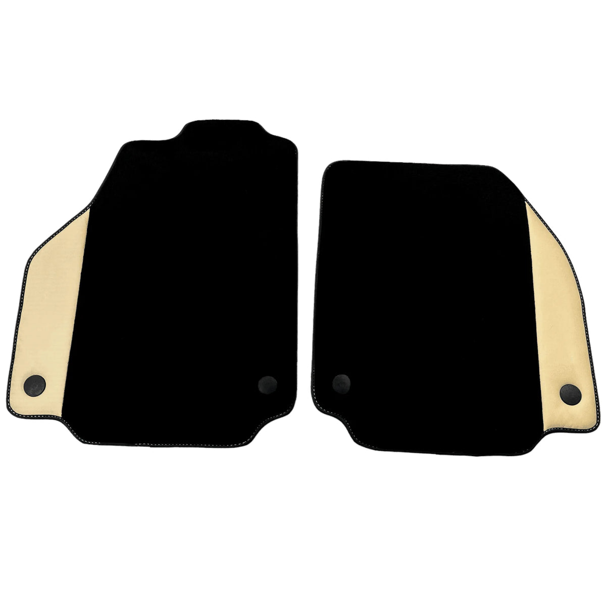 Black Floor Mats for Ferrari 488 Spider (2016-2022) with Crema Nappa Leather