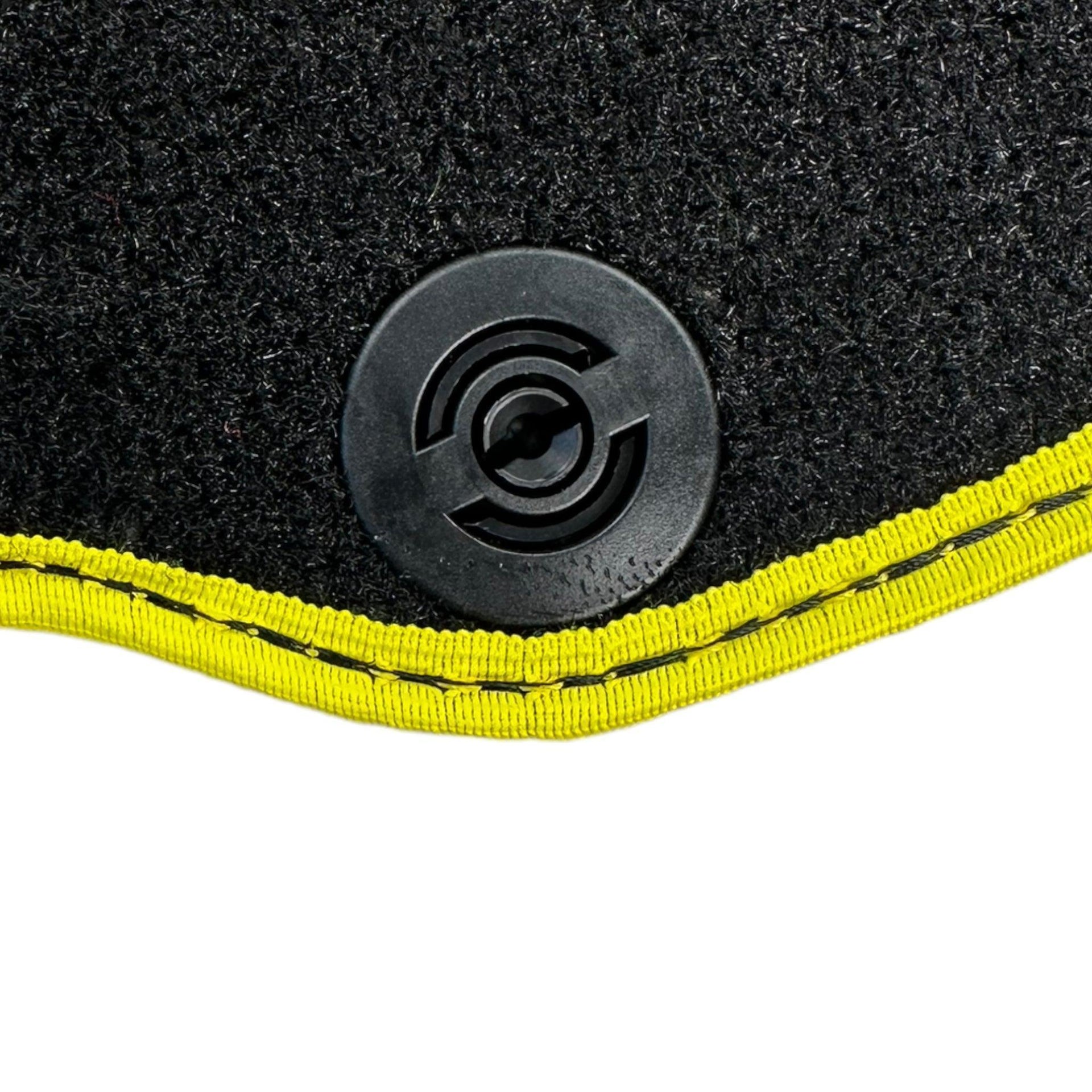 Black Floor Mats for Ferrari 812 GTS (2019-2023) with Leather - AutoWin