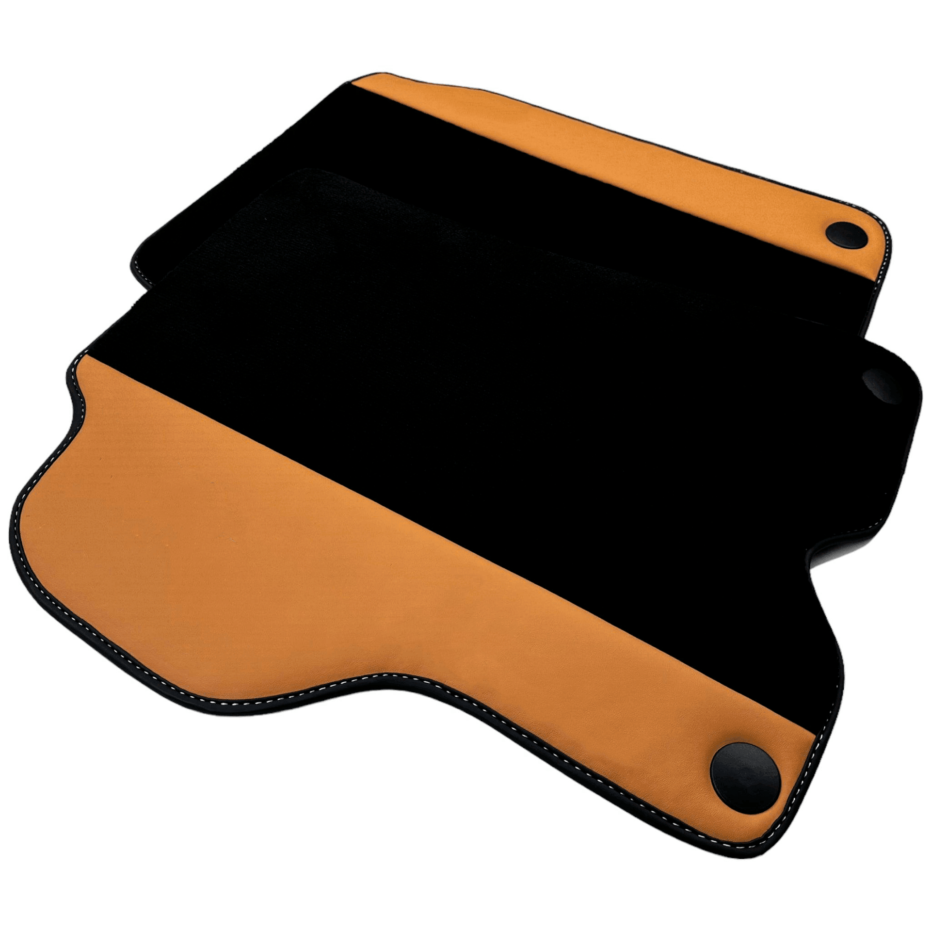 Black Floor Mats for Ferrari California (2008-2014) with Beige Tradizione Nappa Leather - AutoWin