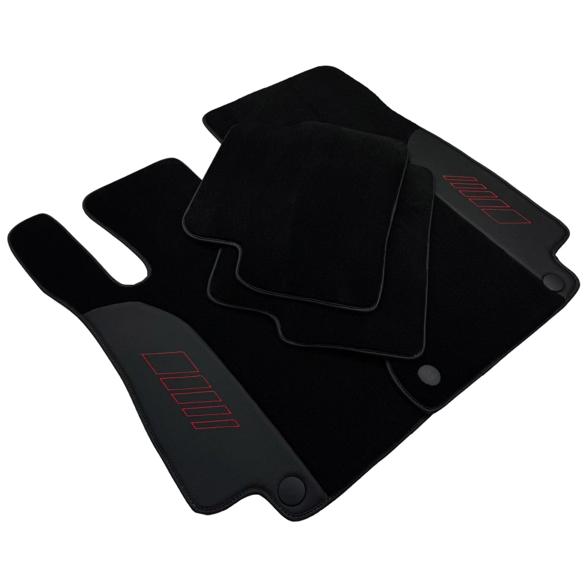 Black Floor Mats For Mercedes Benz GLS-Class X167 Maybach (2020-2023) | AutoWin Edition