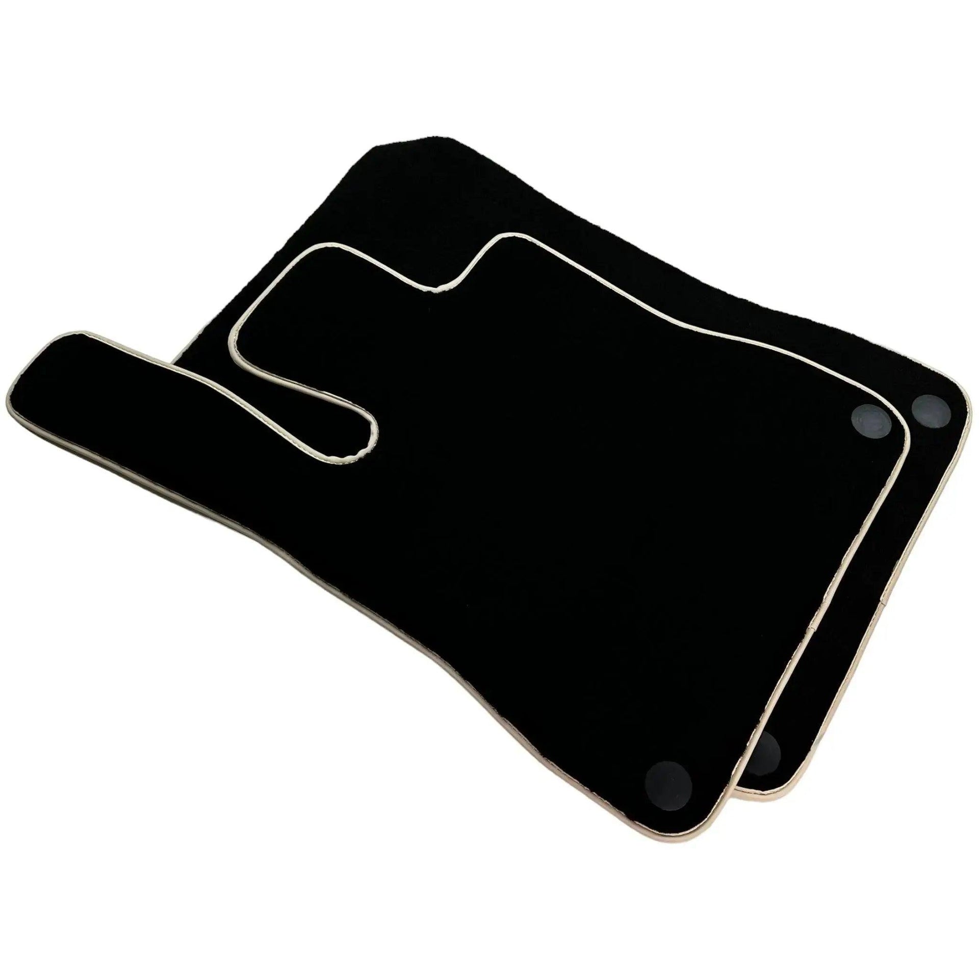 Black Floor Mats For Mercedes-Benz SLK-Class R171 (2004-2011) Beige Trim - AutoWin