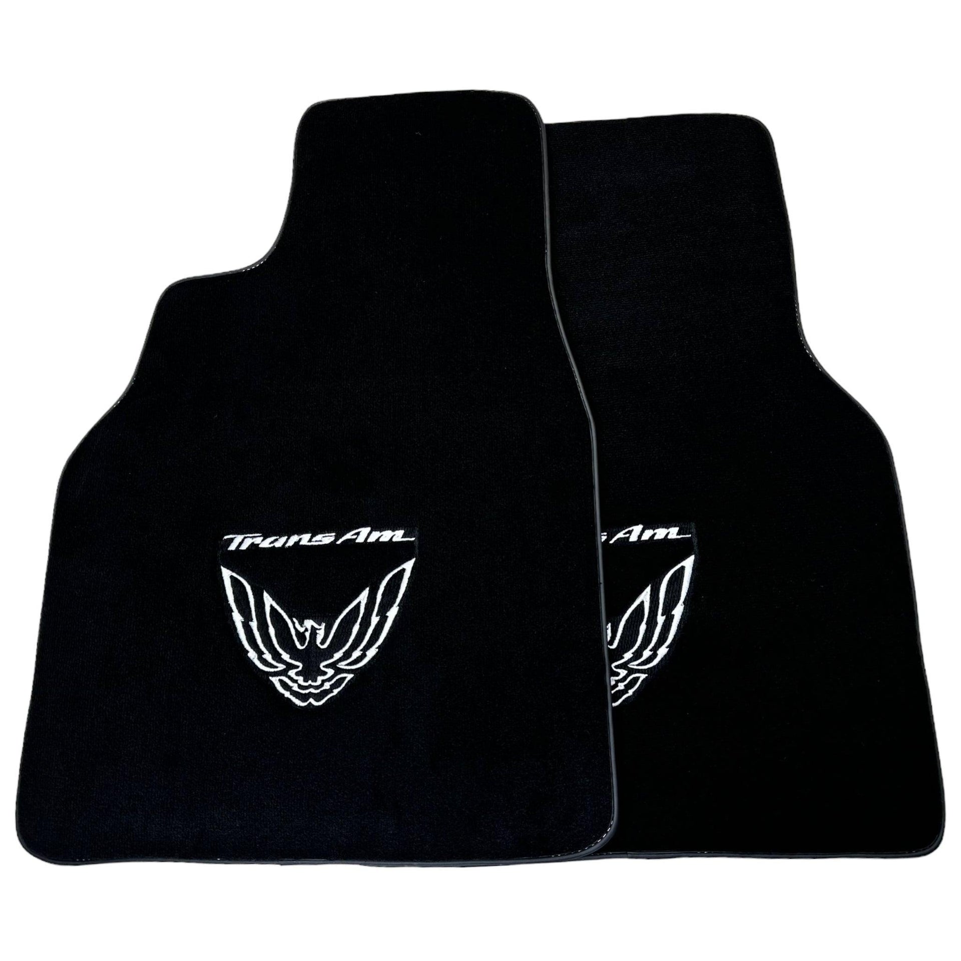 Black Floor Mats for Pontiac FireBird (1993-2002) with Trans Am Logo - AutoWin