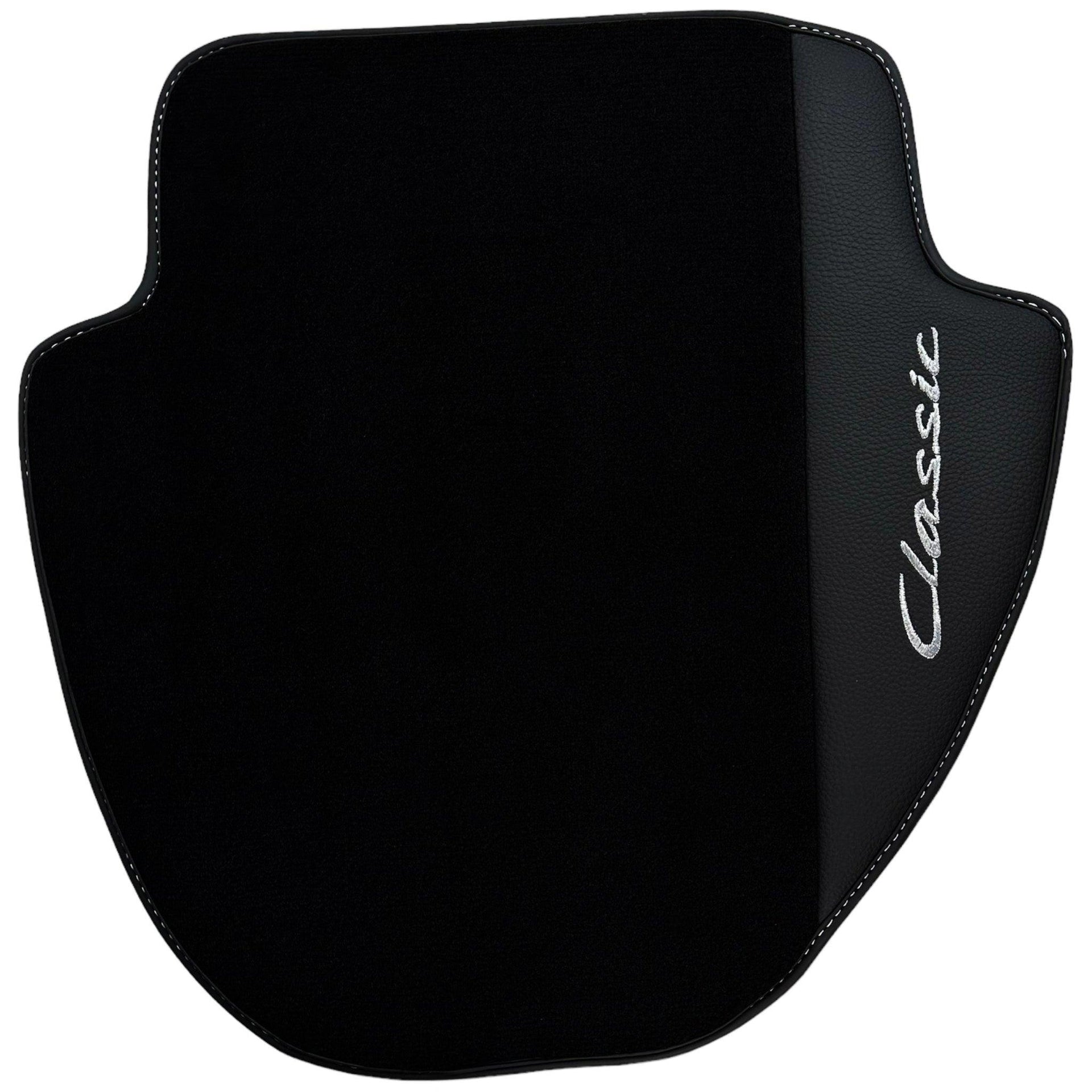 Black Floor Mats for Porsche Classic 911 (1963-1989) with Leather - AutoWin