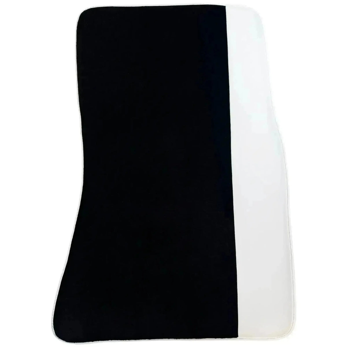 Black Floor Mats for Rolls Royce Dawn (2016-2023) with White Leather | White Trim