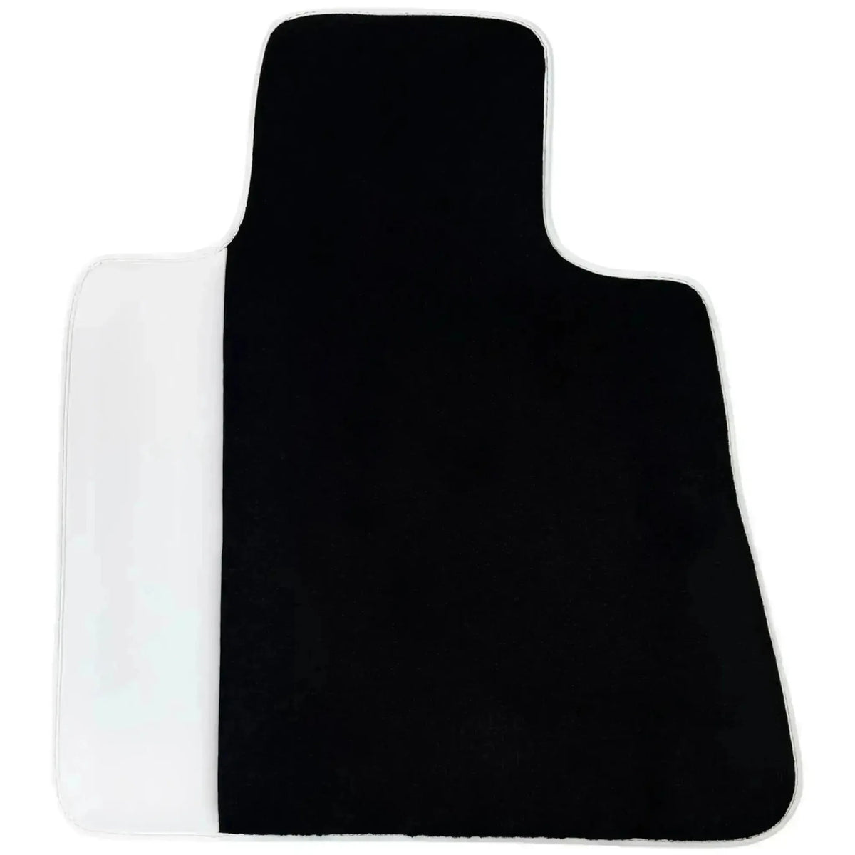 Black Floor Mats for Rolls Royce Dawn (2016-2023) with White Leather | White Trim