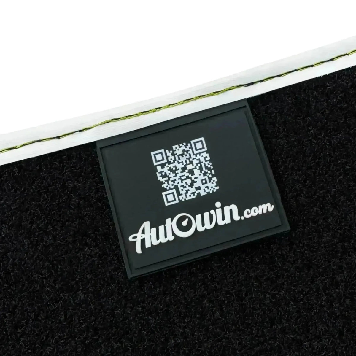 Black Floor Mats for Rolls Royce Wraith (2013-2023) with White Leather | White Trim
