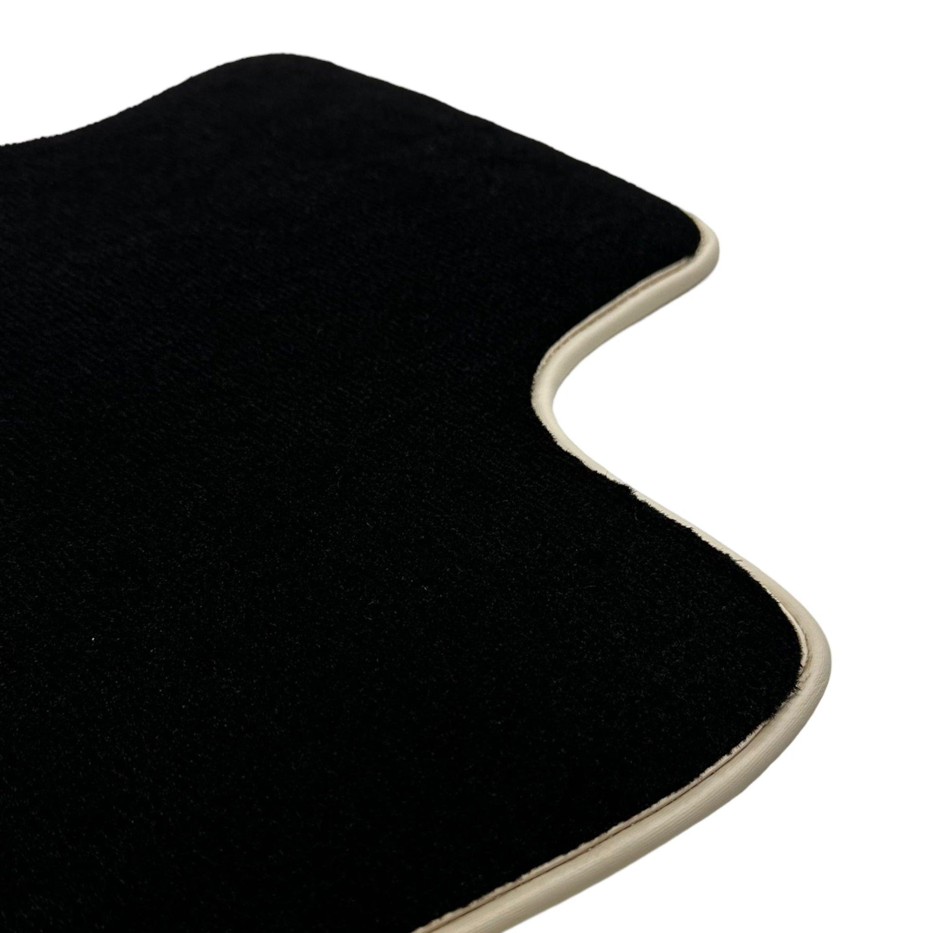 Black Floor Mats for Toyota Camry (2017-2023) Beige Trim - AutoWin