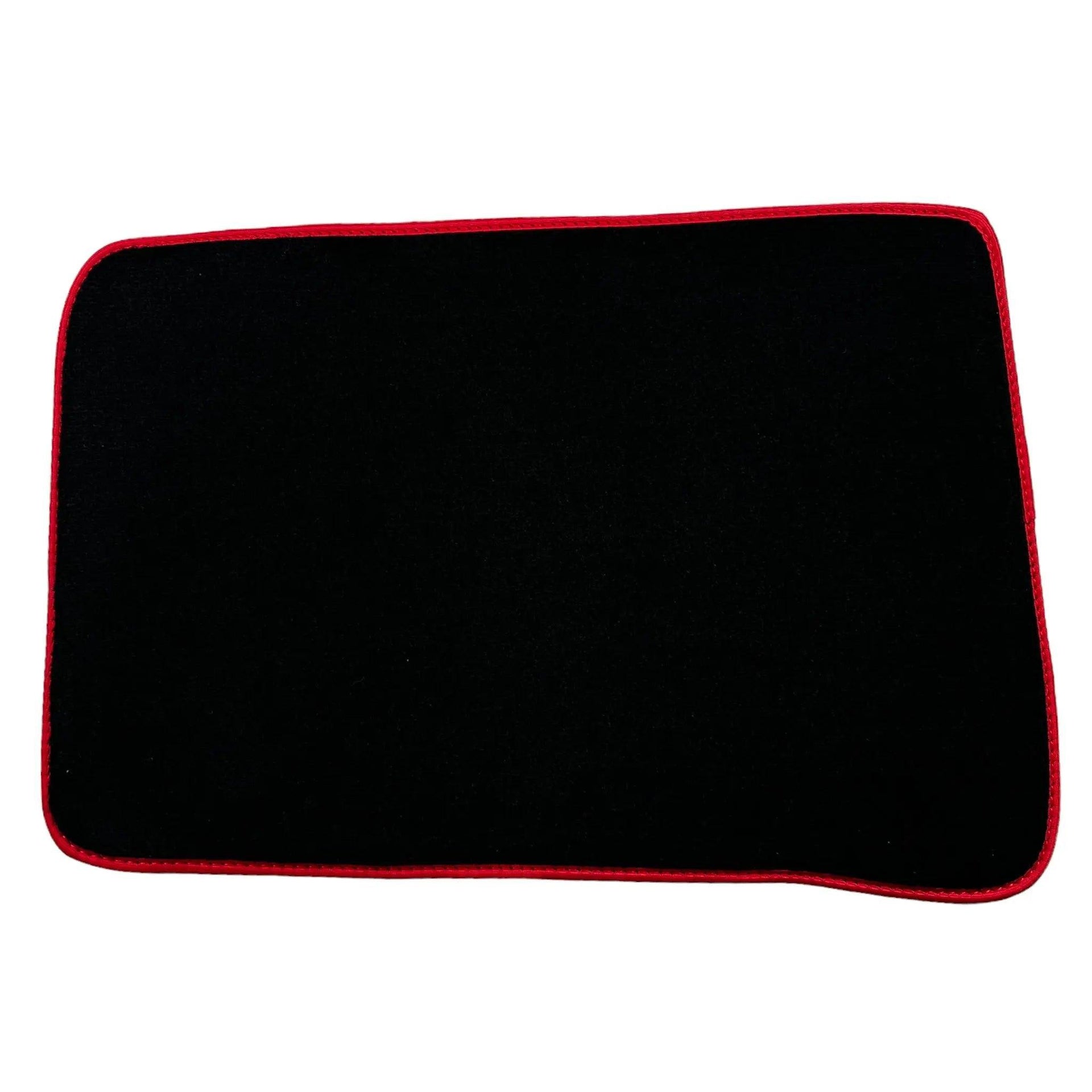Black Floor Mats for Toyota Prius (2009-2012) ER56 Design with Red Trim - AutoWin