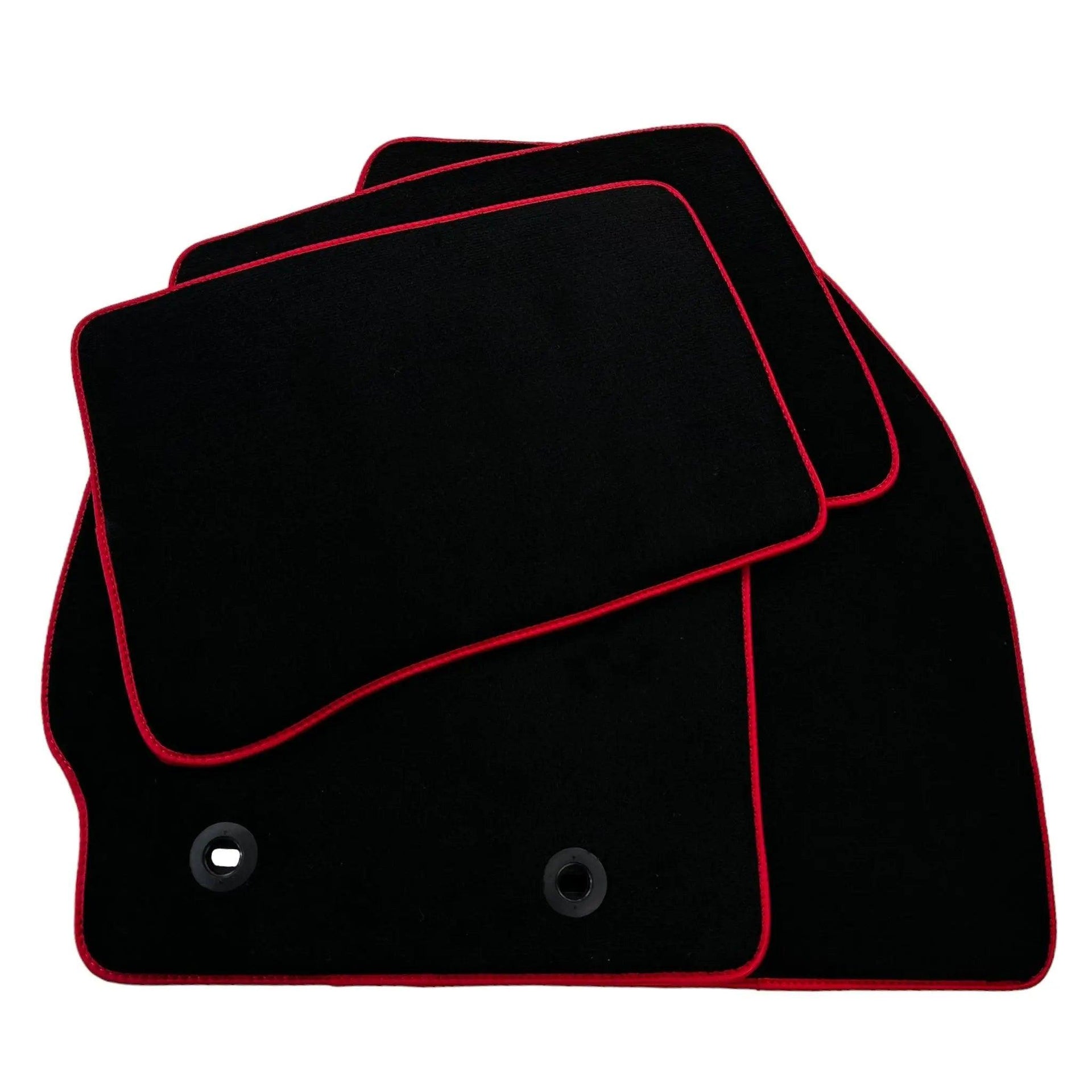 Black Floor Mats for Toyota Prius (2009-2012) with Red Trim - AutoWin