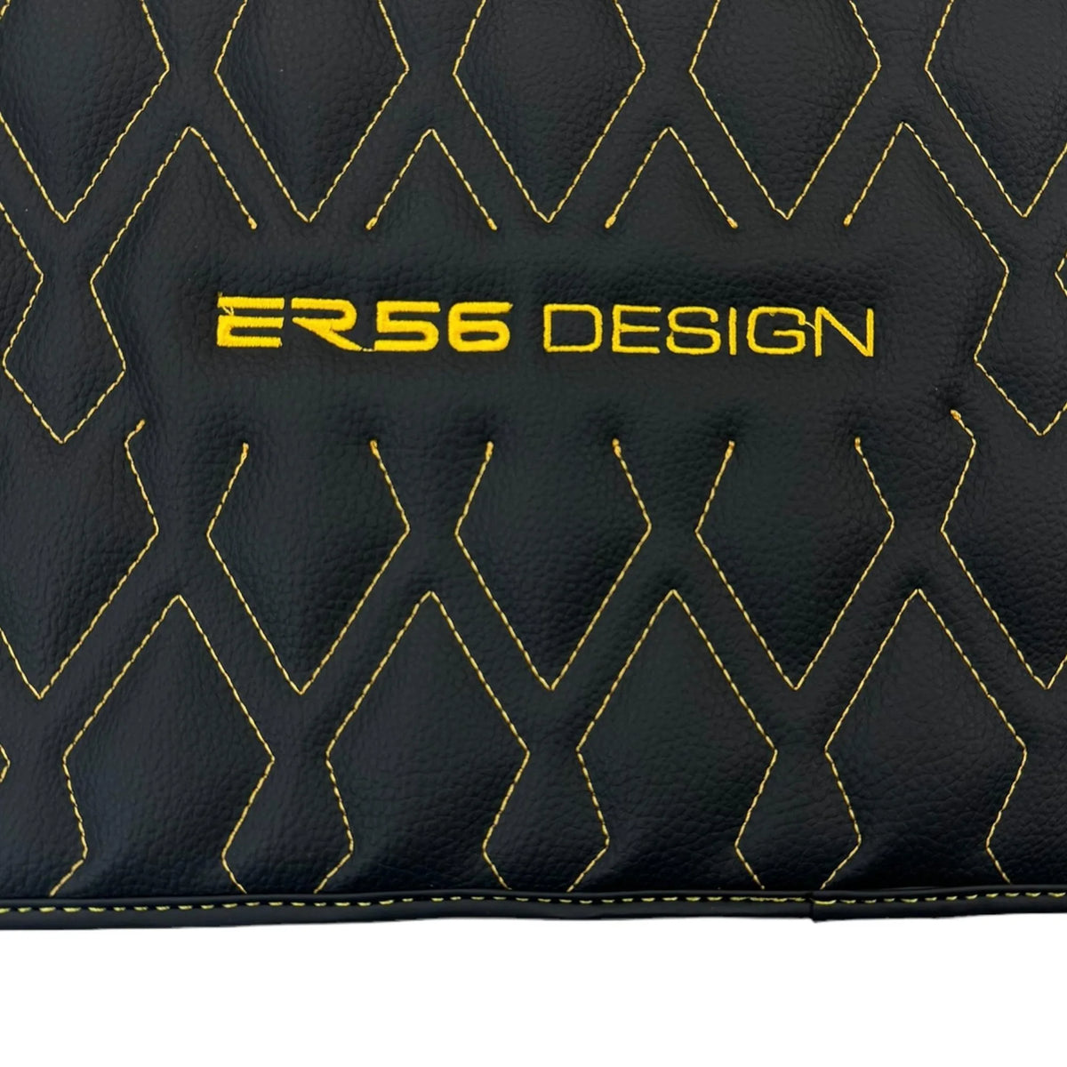 Black Leather Floor Mats for Rolls-Royce Ghost Series II (2021-2024) ER56 Design - AutoWin
