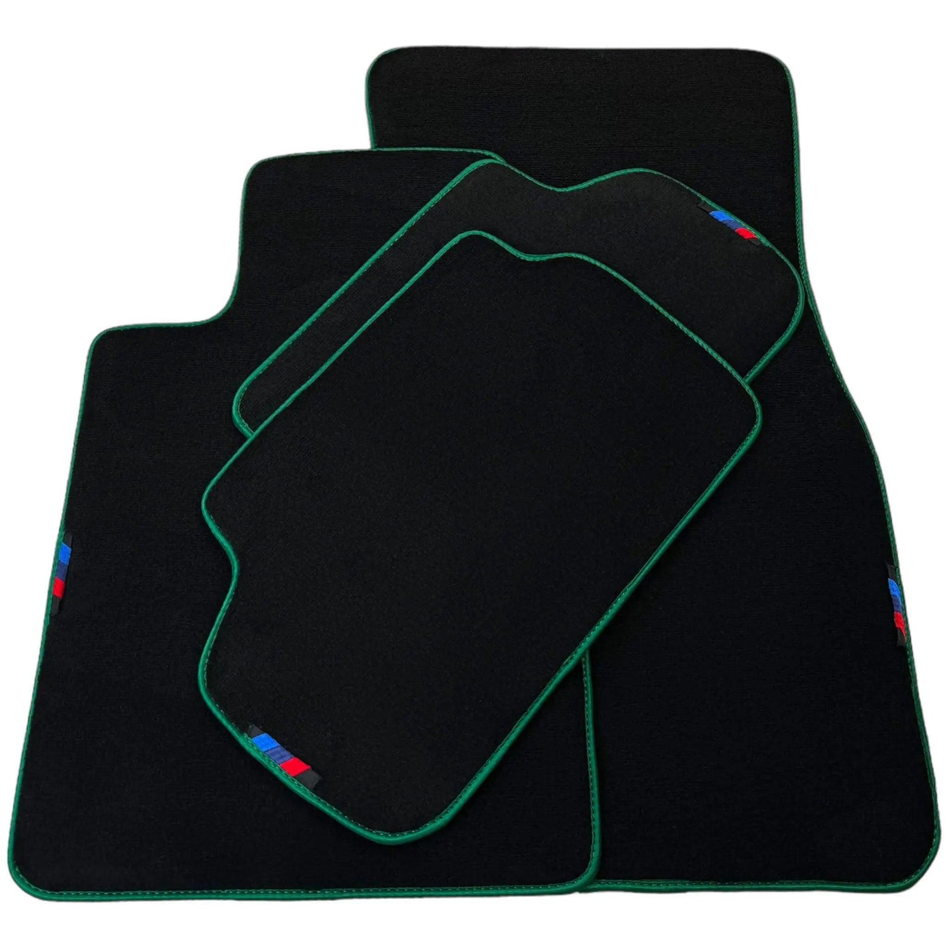 Black Mats For BMW Gran Tourer F46 (2015-2022) 5 Seats | Green Trim - AutoWin