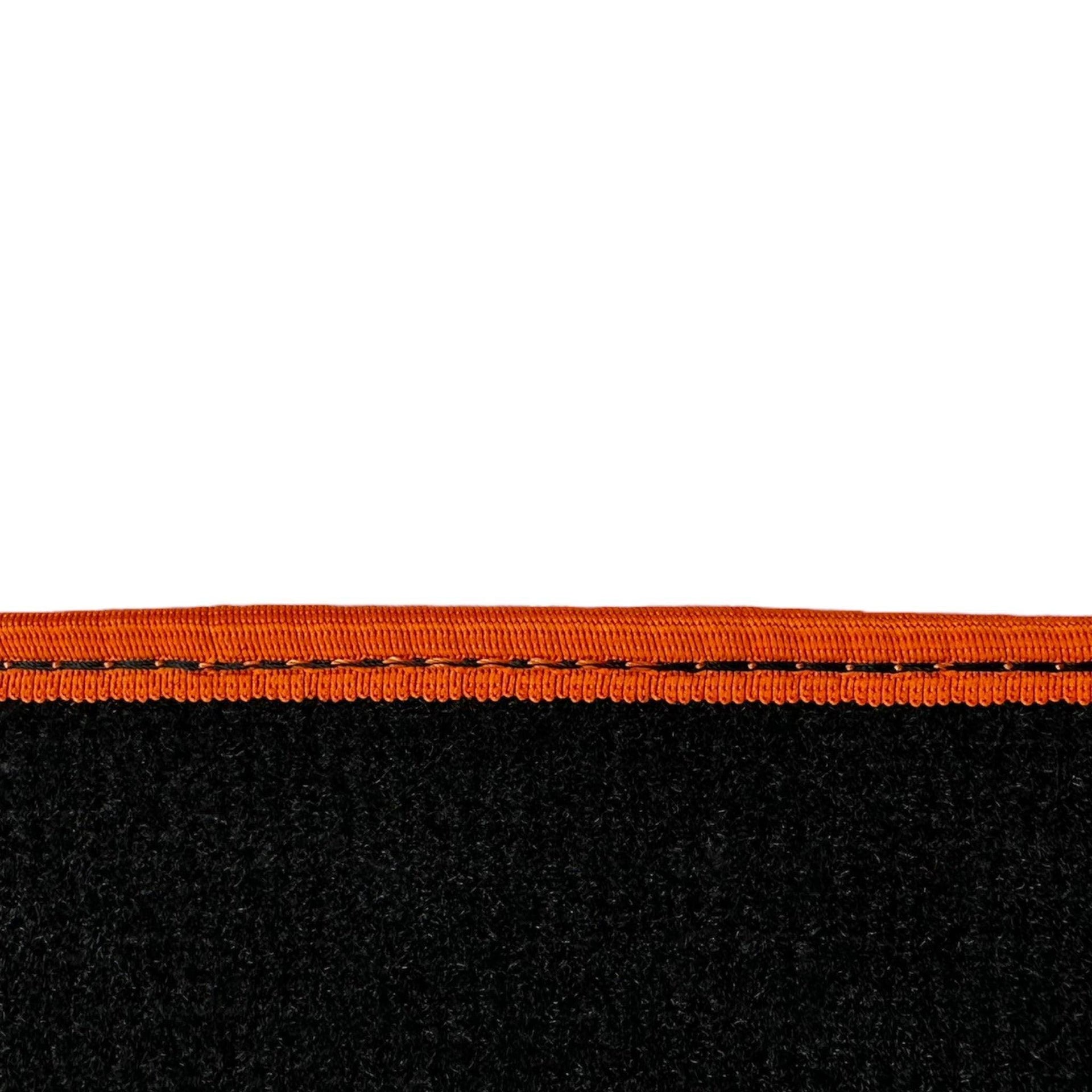 Black Mats For BMW Gran Tourer F46 (2015-2022) 5 Seats | Orange Trim - AutoWin