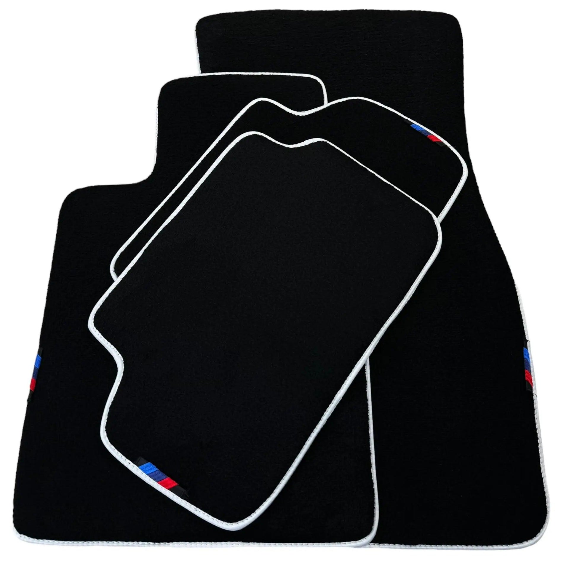 Black Mats For BMW M5 G90 (2023-2026) Sedan | White Trim - AutoWin