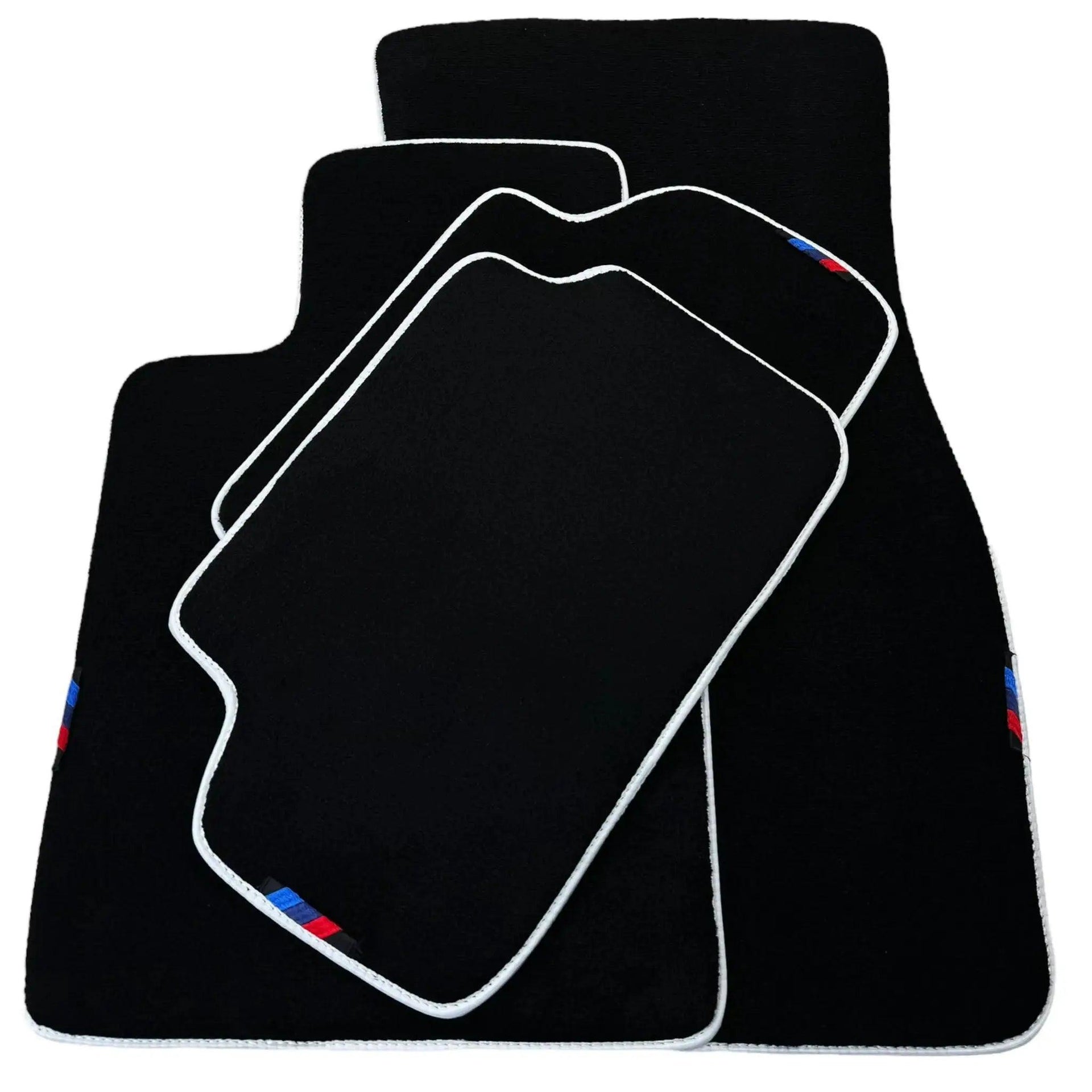 Black Mats For BMW M8 F93 4-door Gran Coupe | White Trim - AutoWin