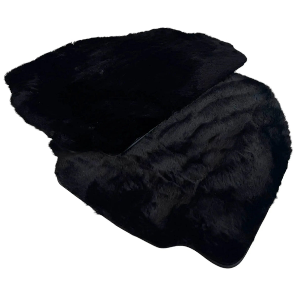 Black Sheepskin Floor Mats for Ferrari 458 Speciale (2012-2015)
