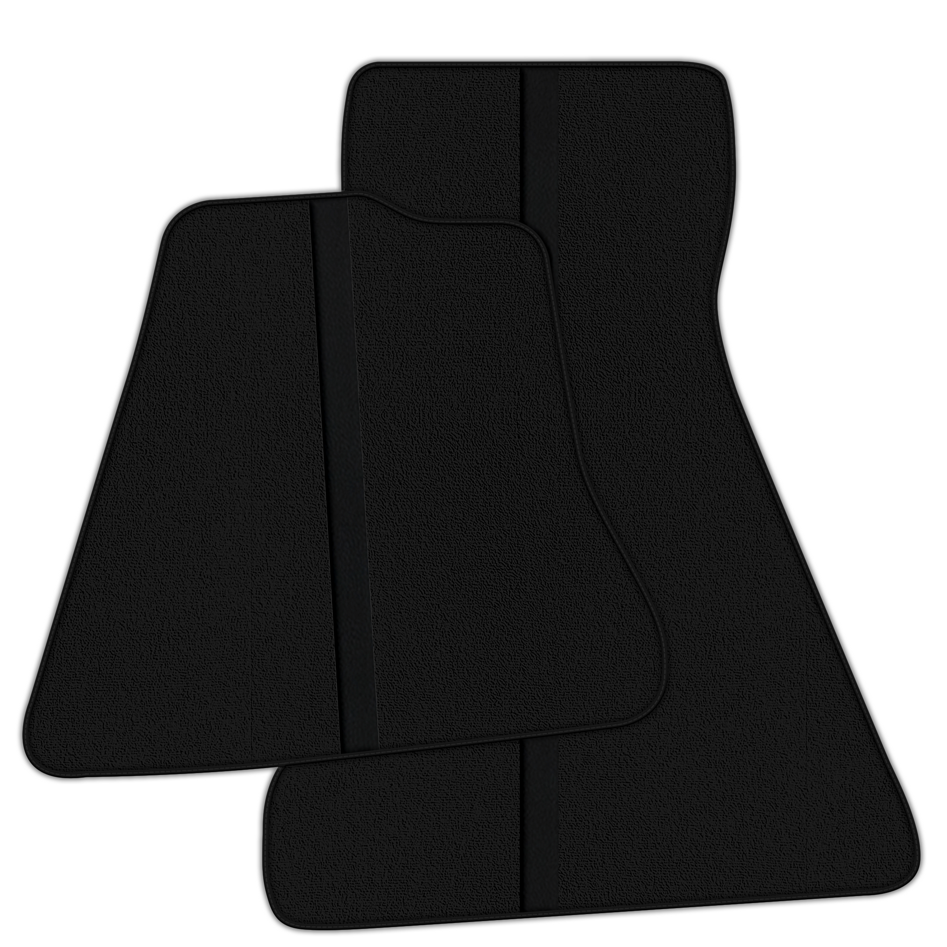 Black Floor Mats with Leather Line for McLaren 750S (2023-2025) - Various Colors