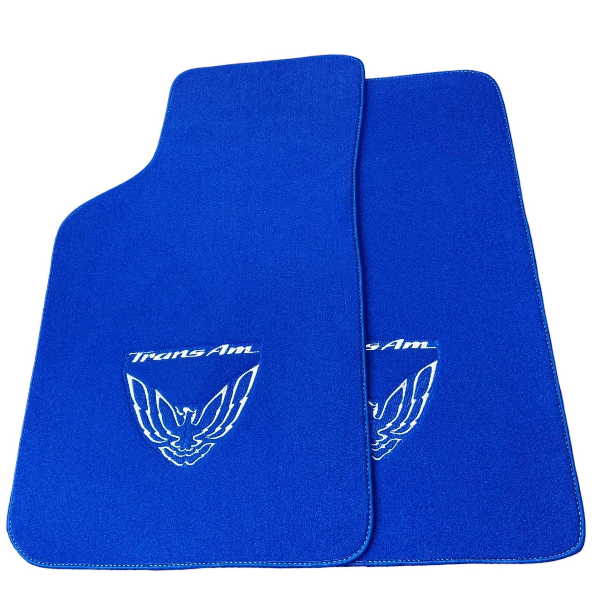 Blue Floor Mats for Pontiac FireBird (1970-1981) with Trans Am Logo - AutoWin