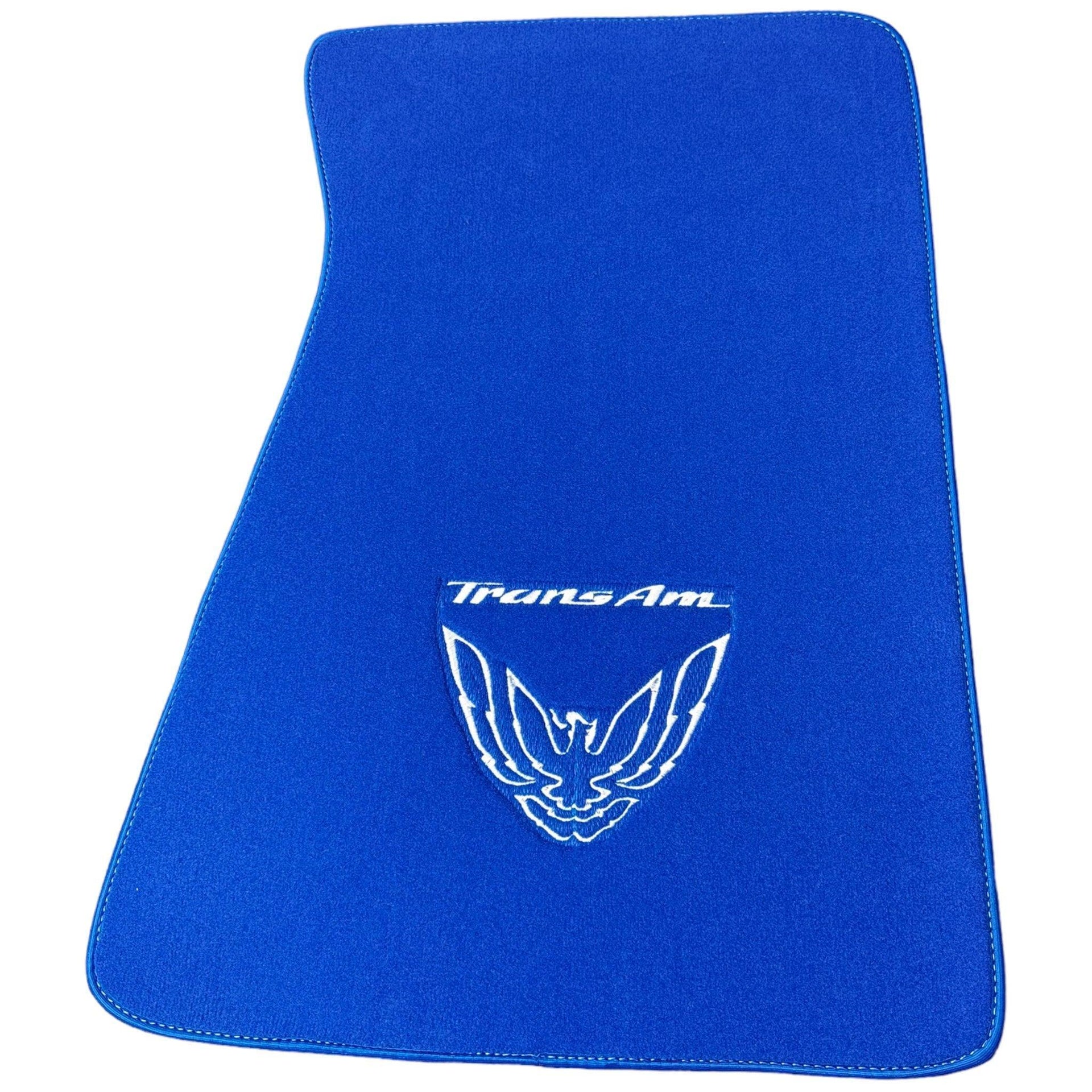Blue Floor Mats for Pontiac FireBird (1970-1981) with Trans Am Logo - AutoWin