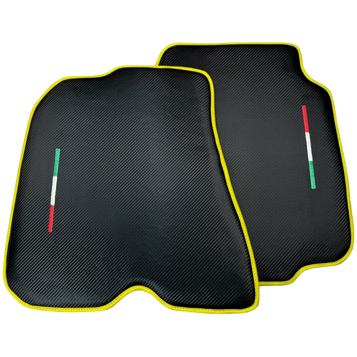 Carbon Fiber Floor Mats for Ferrari 812 Superfast | Yellow Trim