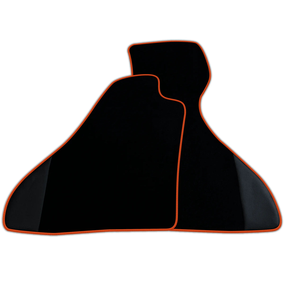 Custom Black Floor Mats for Ferrari Mondial Convertible (1983-1993) with Leather