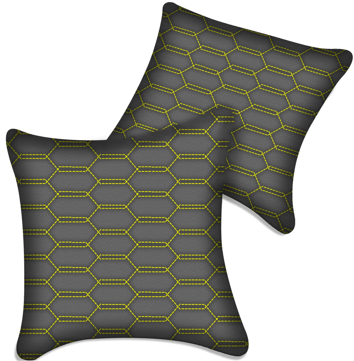 Customizable Gray Leather Pillows Set of 2 for All Vehicles