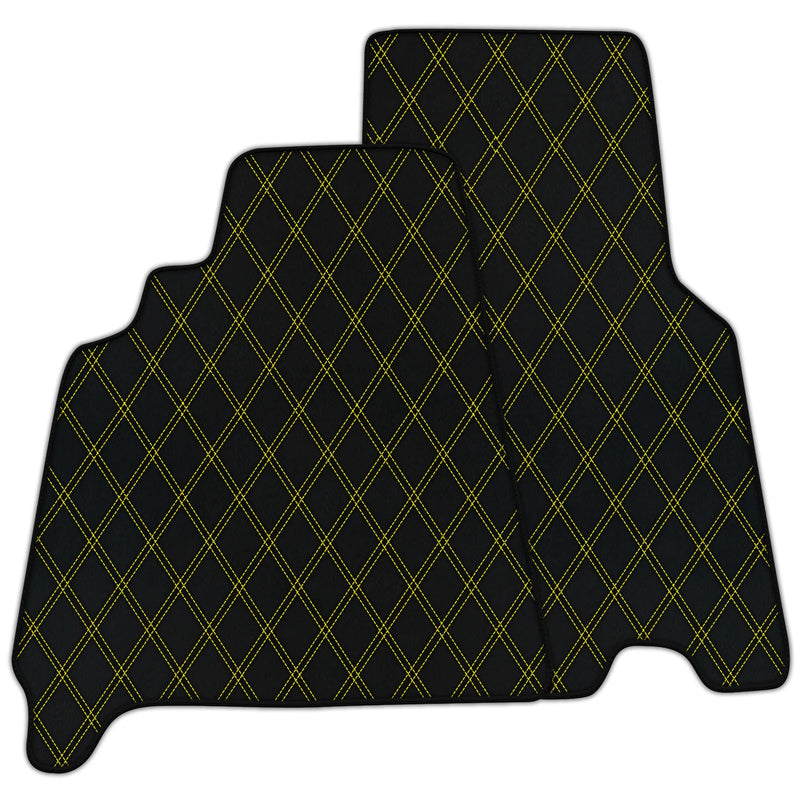 Customizable Leather Floor Mats with Double Diamond Pattern for Ferrari 550 Maranello (1996-2002)