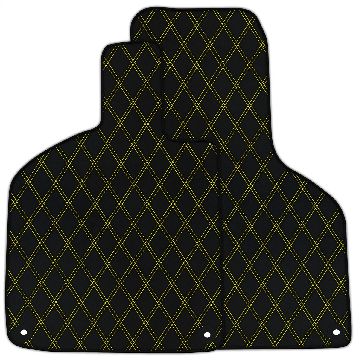 Customizable Leather Floor Mats with Double Diamond Pattern for Lamborghini Huracan EVO (2019-2024)