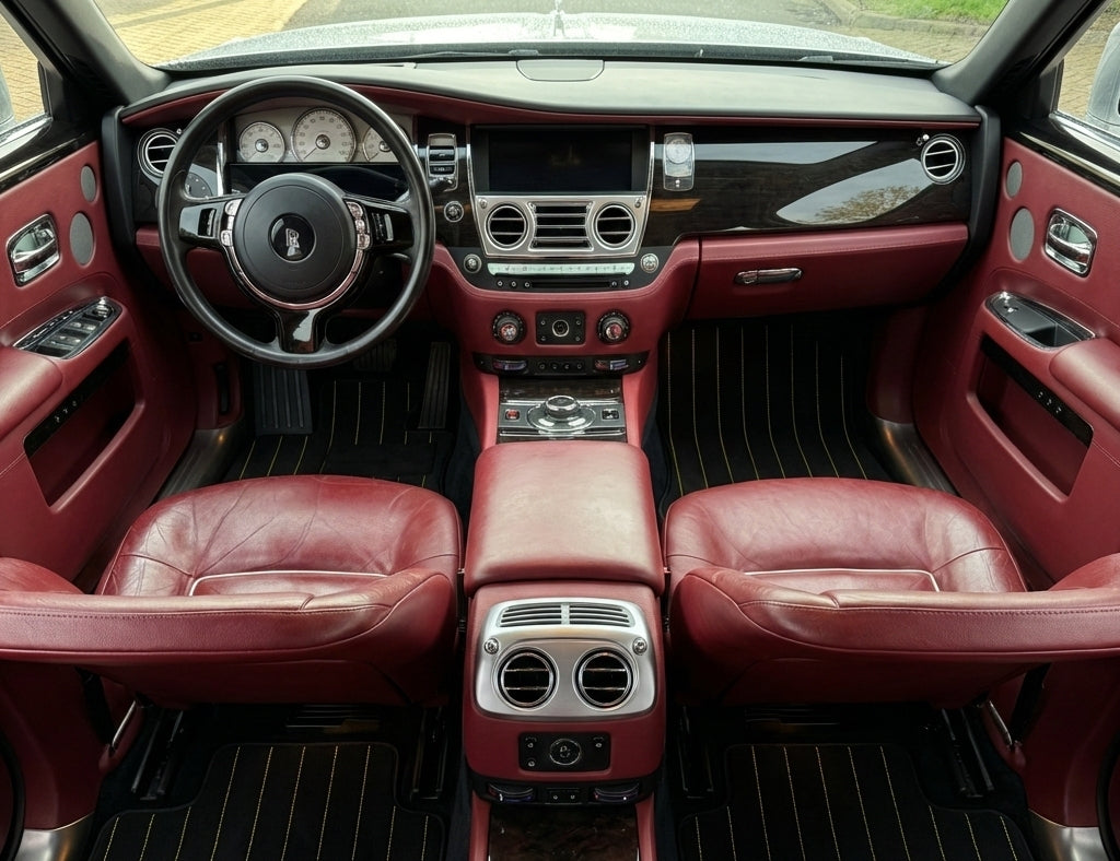 Customizable Leather Floor Mats with Line Pattern for Rolls Royce Ghost Series I (2010–2020)