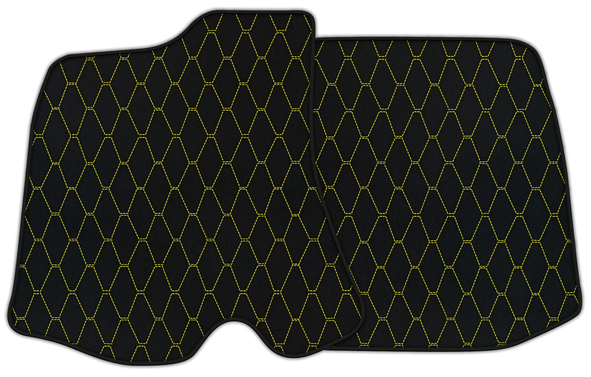 Customizable Leather Floor Mats with Vertical Hex Pattern for Ferrari Roma (2021-2027)