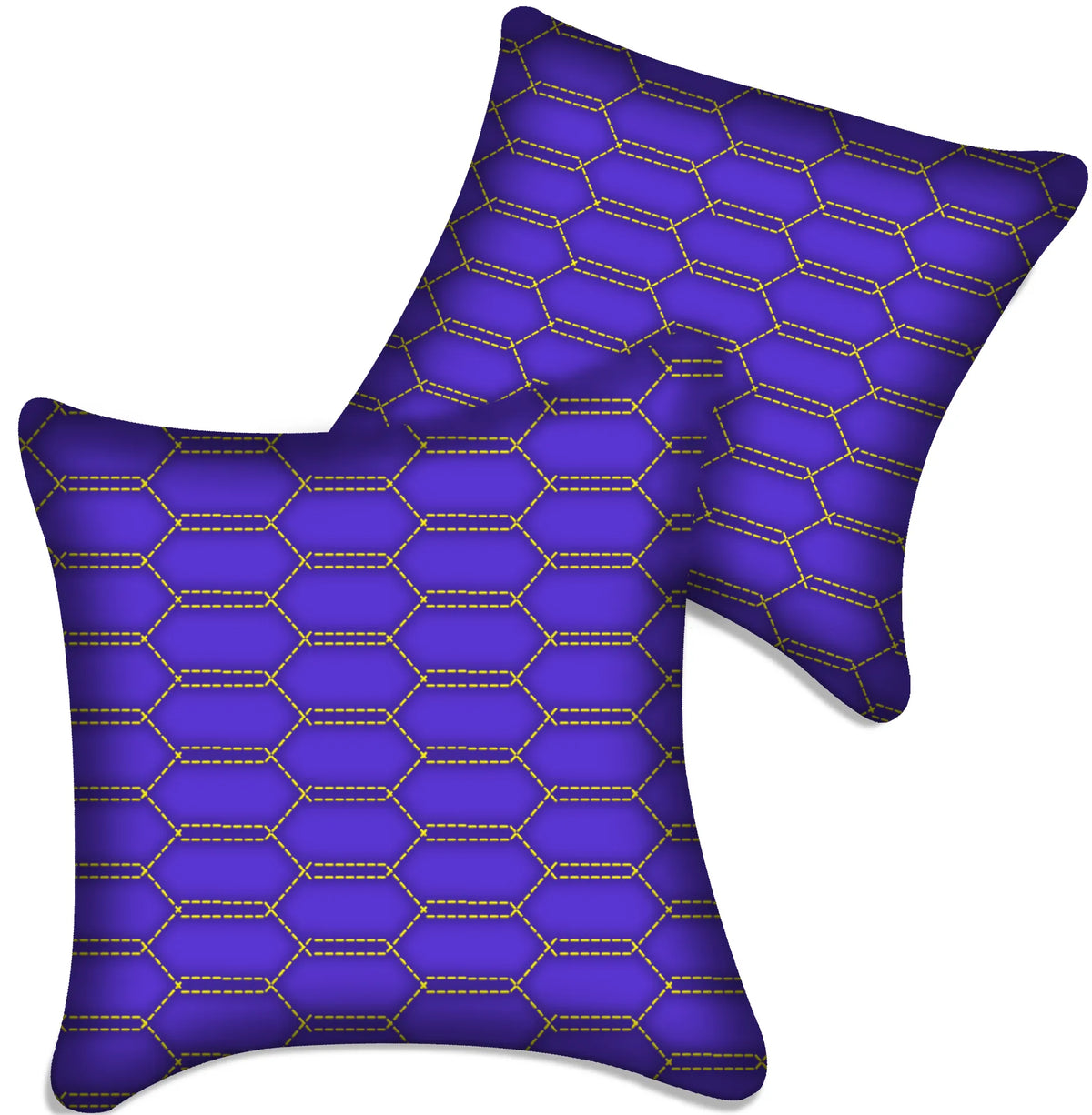 Customizable Purple Leather Pillows Set of 2 for All Vehicles