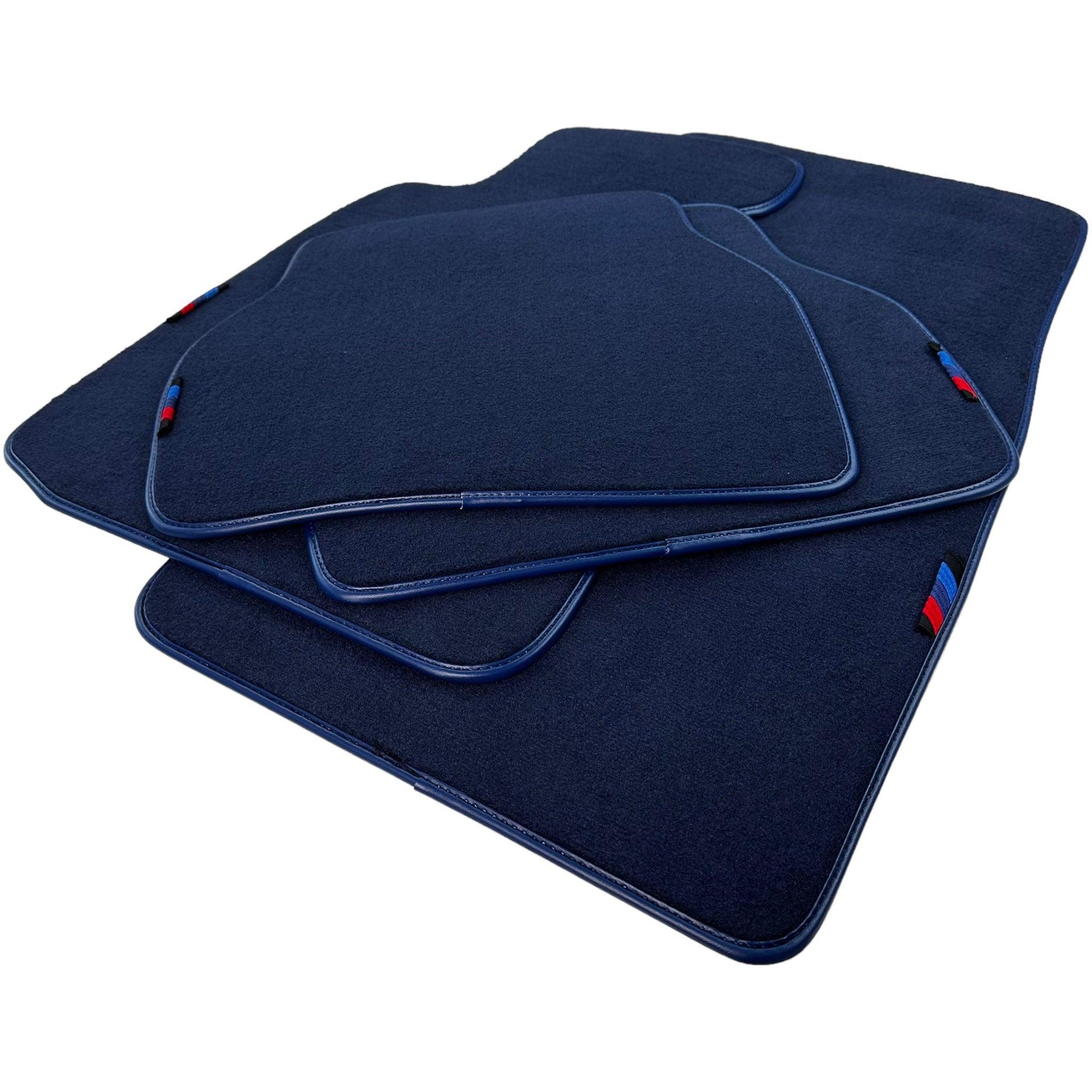 Dark Blue Floor Mats For BMW 5 Series E39 With M Package - AutoWin