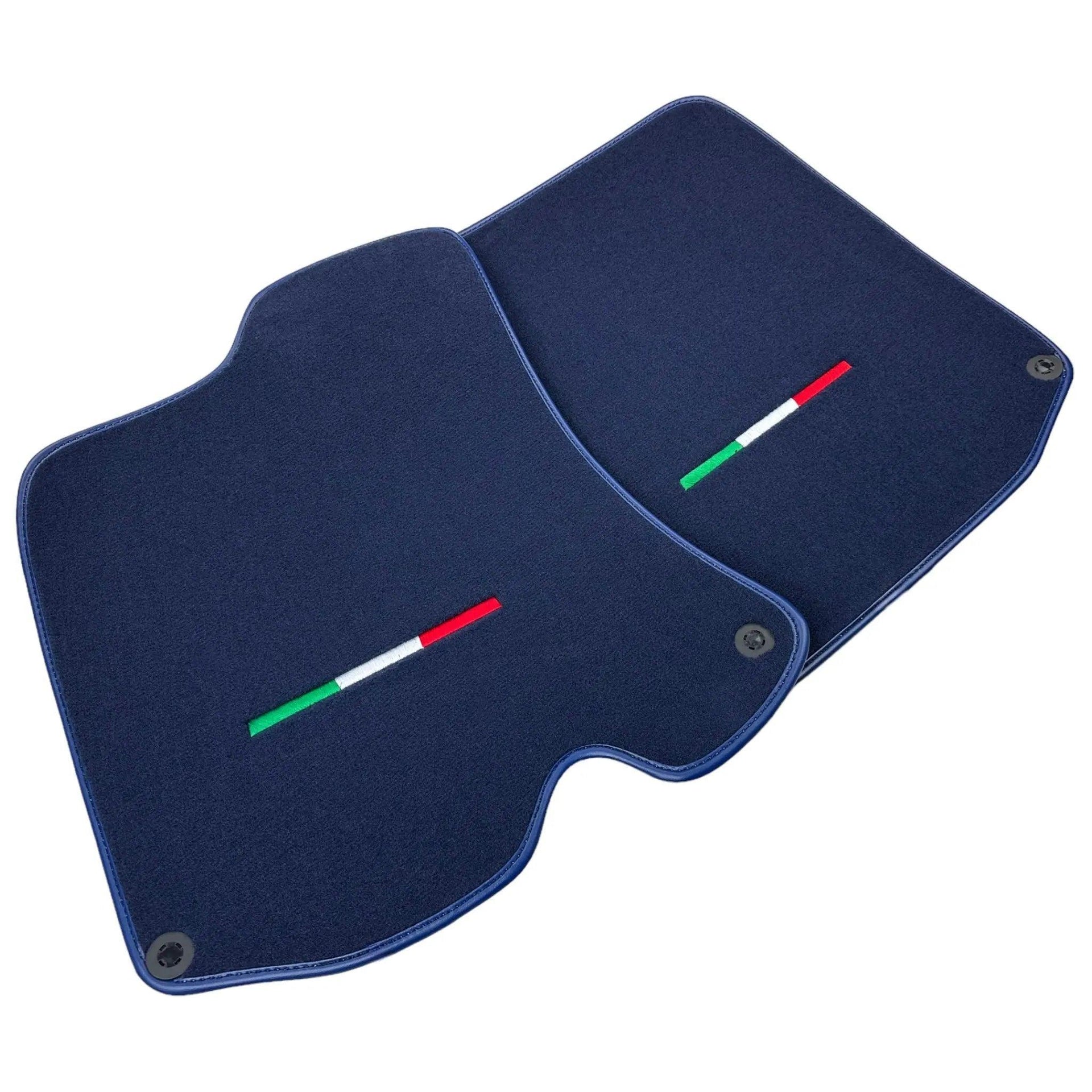 Dark Blue Floor Mats For Ferrari Roma (2021-2024) Italian Edition - AutoWin