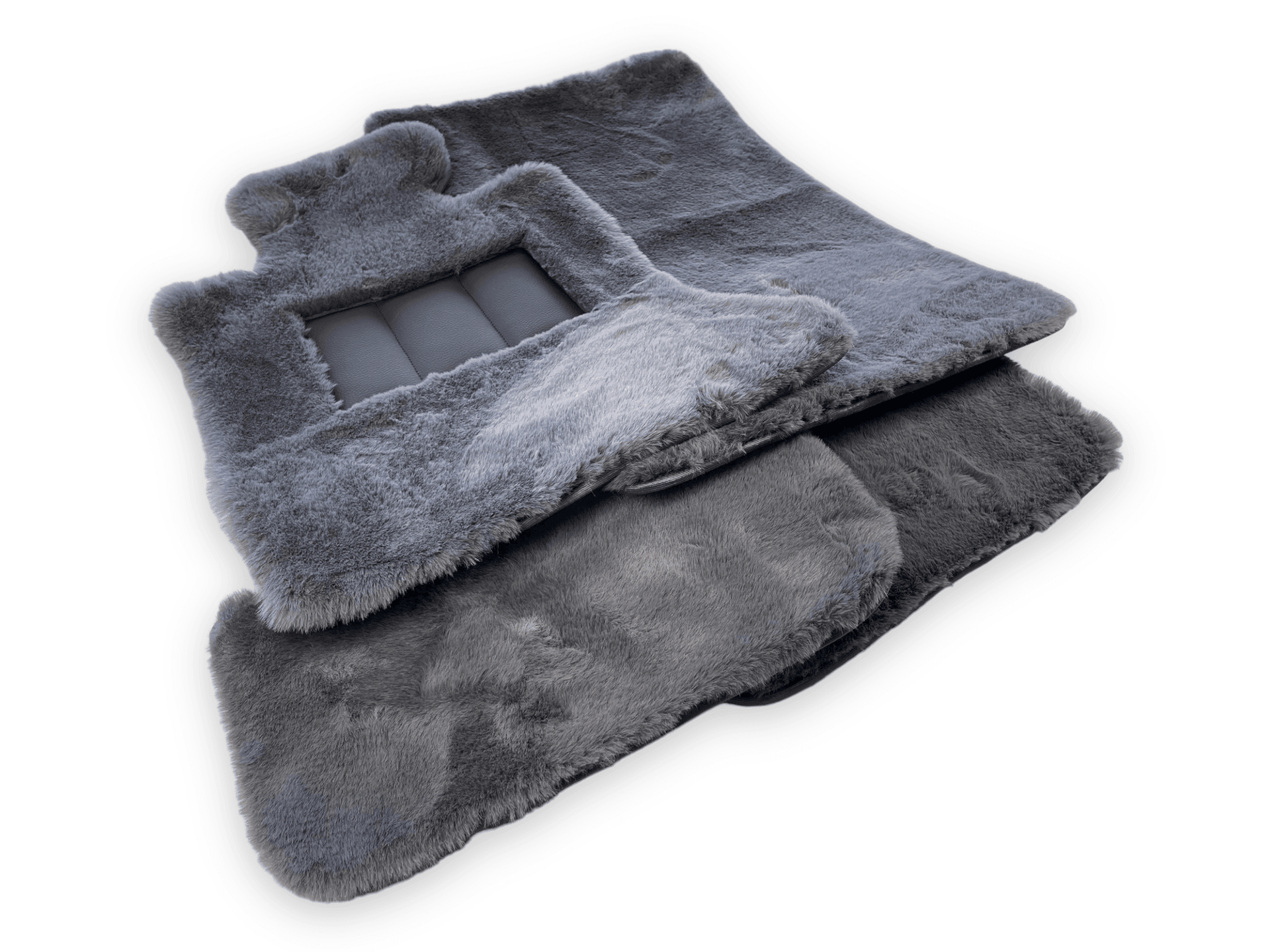 Dark Gray Sheepskin Floor Mats For Rolls Royce Spectre (2023-2024) Er56 Design Brand - AutoWin