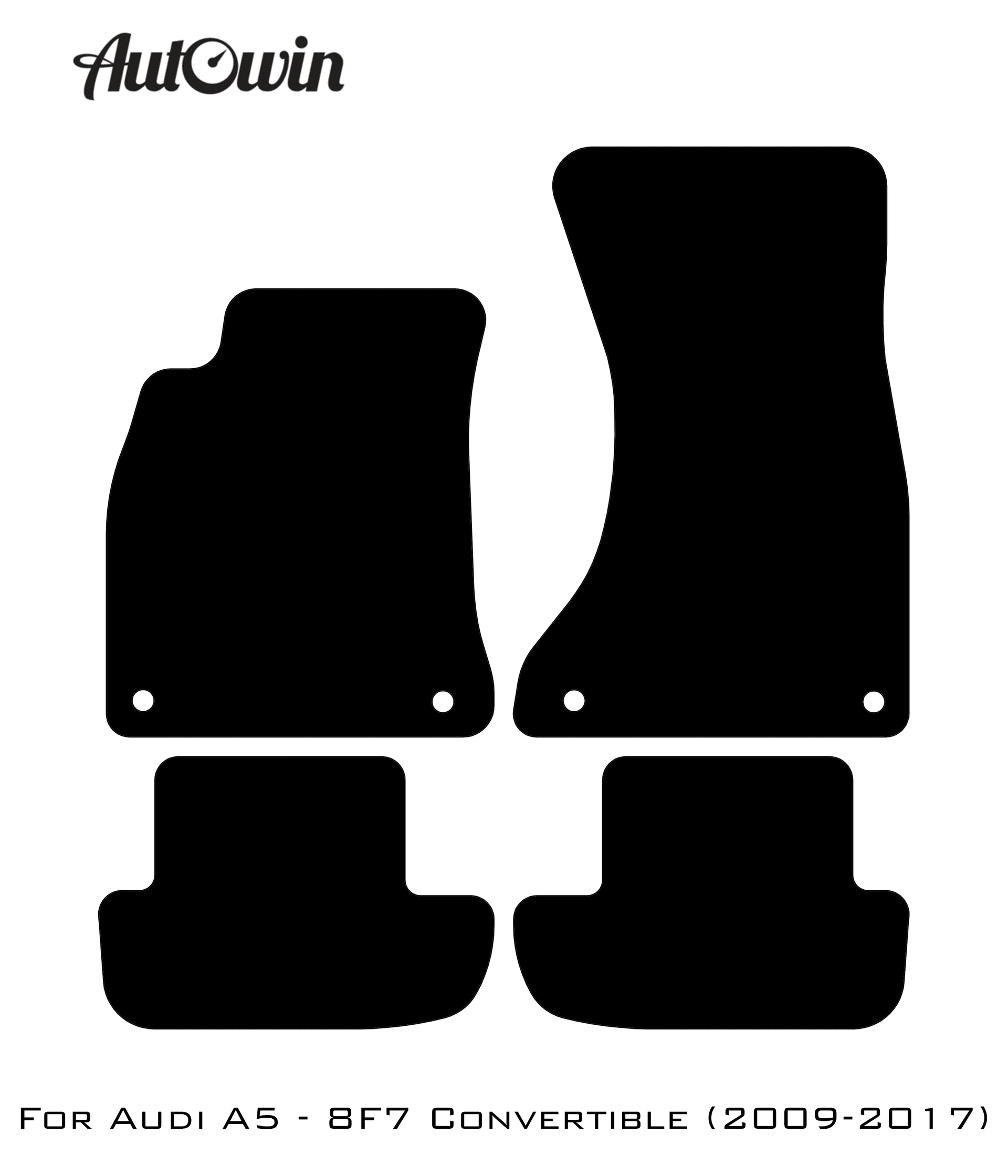 Floor Mats for Audi A5 - 8F7 Convertible (2009-2017) ER56 Design - AutoWin