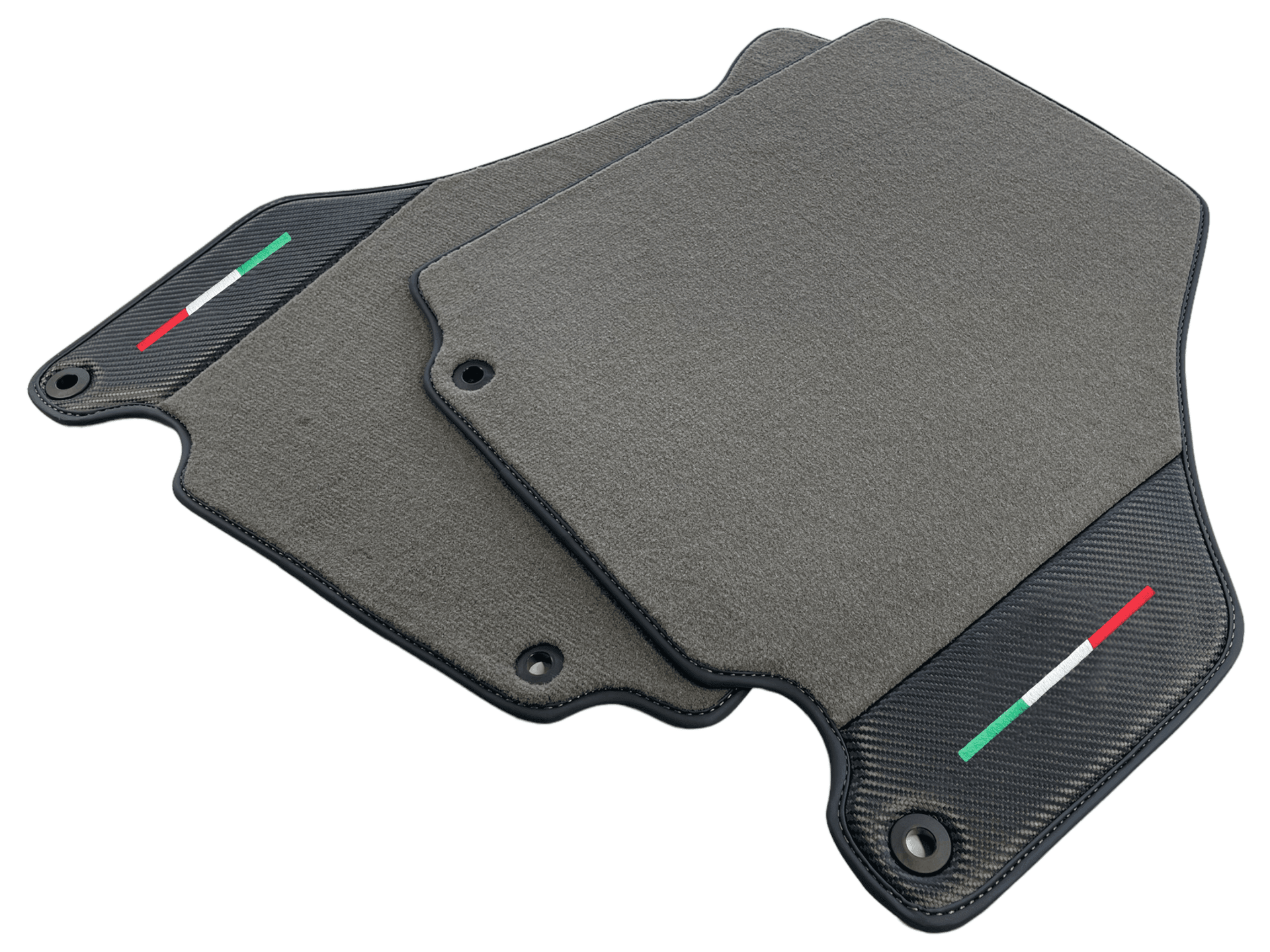 Floor Mats For Ferrari 360 Modena 1999-2005 Gray With Carbon Fiber Leather - AutoWin