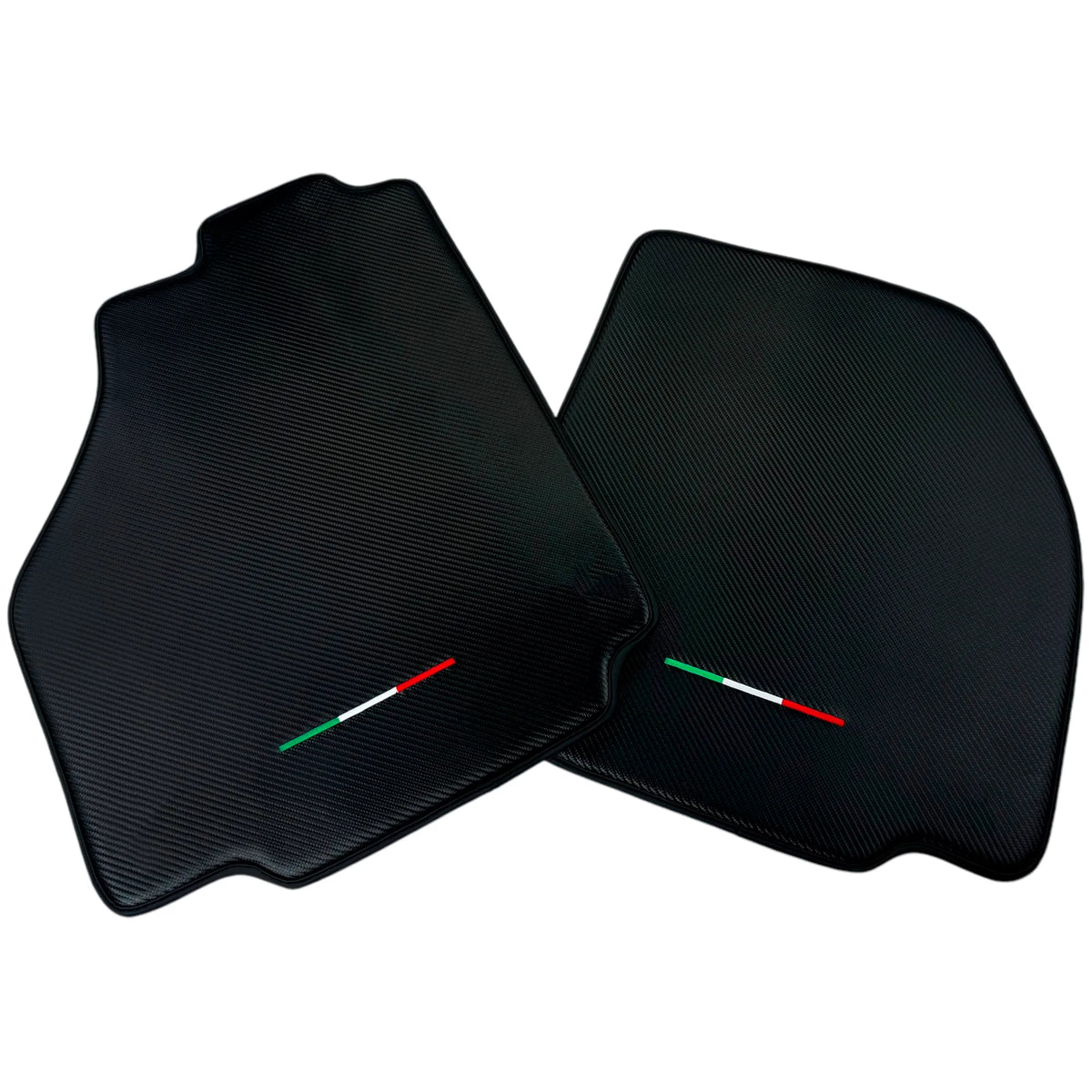 Floor Mats for Ferrari 458 Speciale (2012-2015) Carbon Fiber Leather Autowin Brand Italian Edition