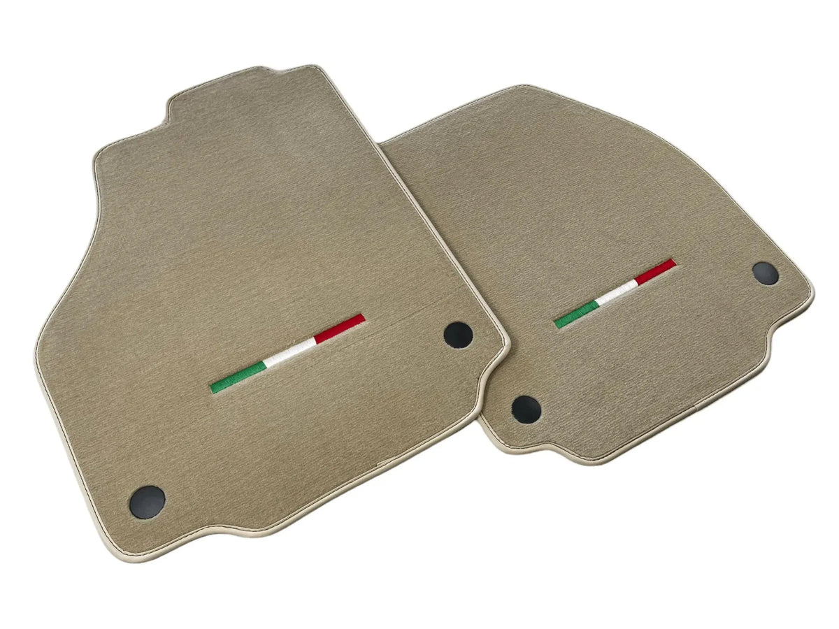 Floor Mats For Ferrari 488 2015-2022 Beige Autowin Brand Italian Edition