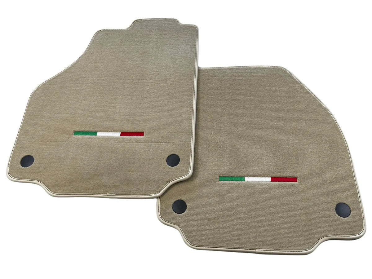 Floor Mats For Ferrari 488 2015-2022 Beige Autowin Brand Italian Edition