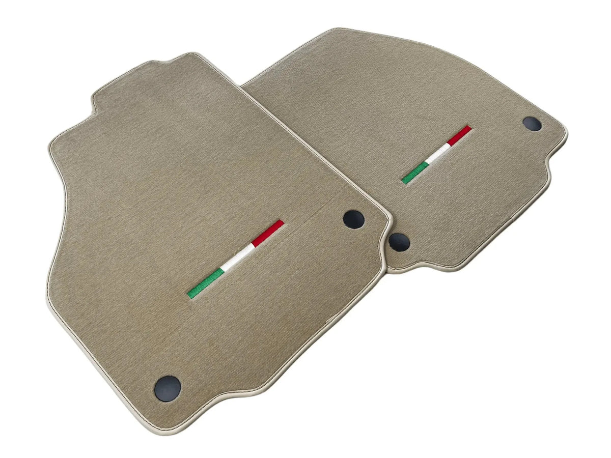 Floor Mats For Ferrari 488 2015-2022 Beige Autowin Brand Italian Edition