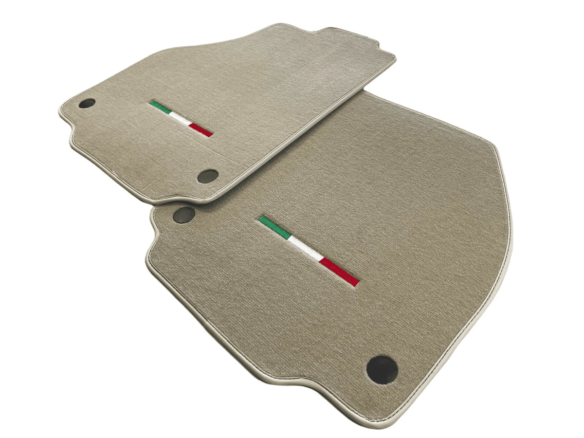 Floor Mats For Ferrari F8 Spider 2019-2023 Beige Italian Edition
