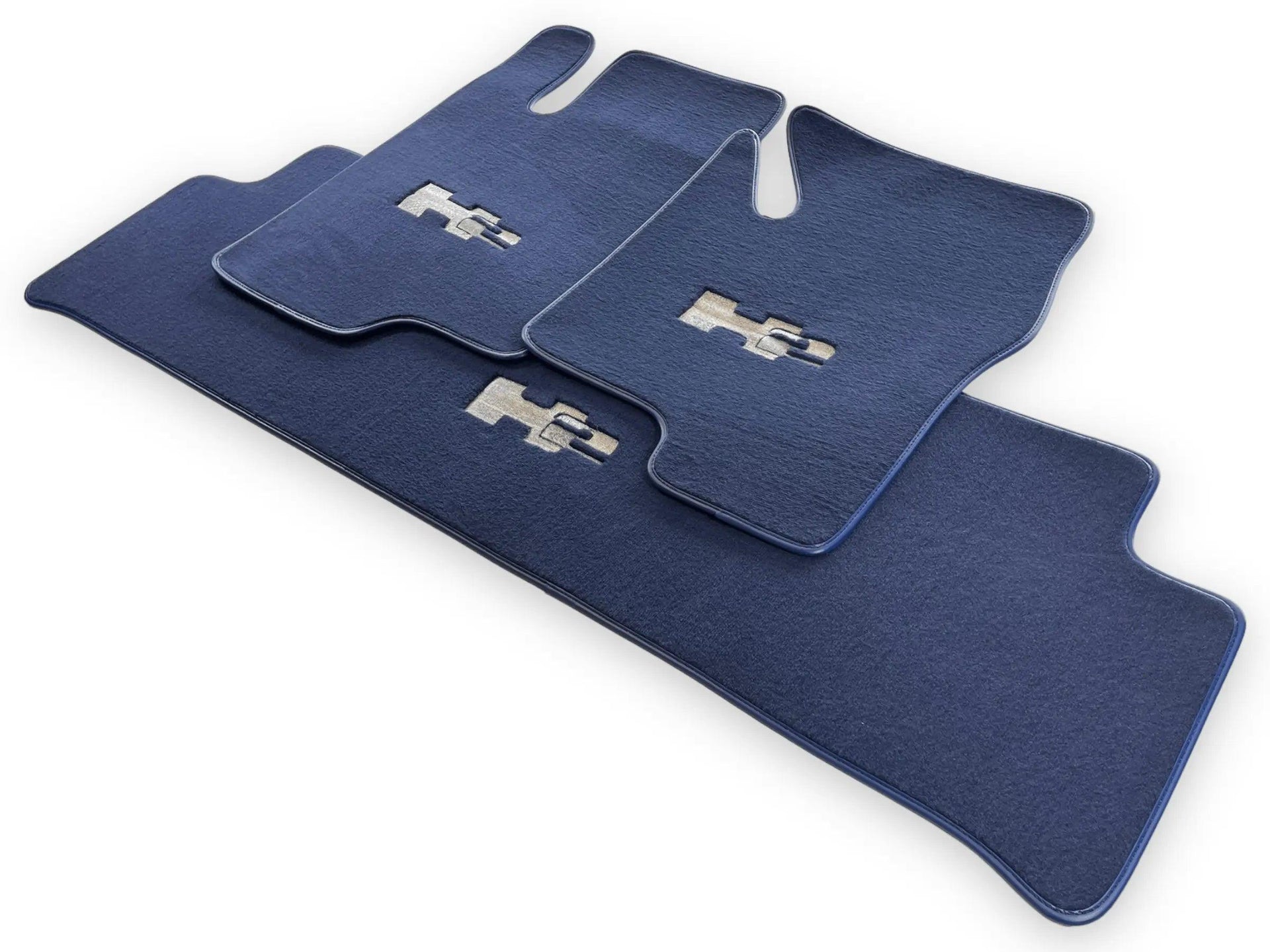 Floor Mats For Hummer H2 2003-2009 Tailored Dark Blue Color Carpets - AutoWin