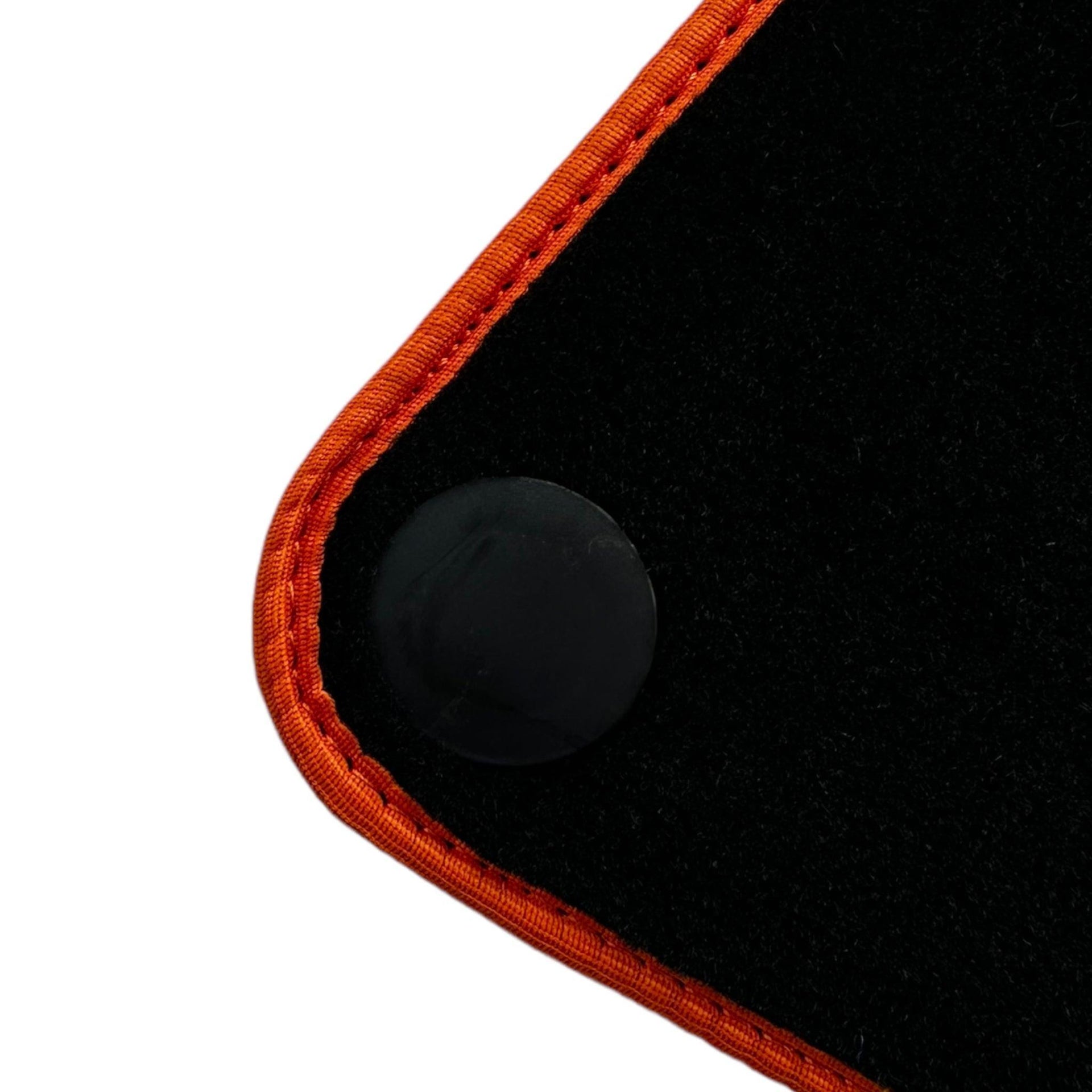 Floor Mats For McLaren 720S Black Tailored With Orange Trim - AutoWin