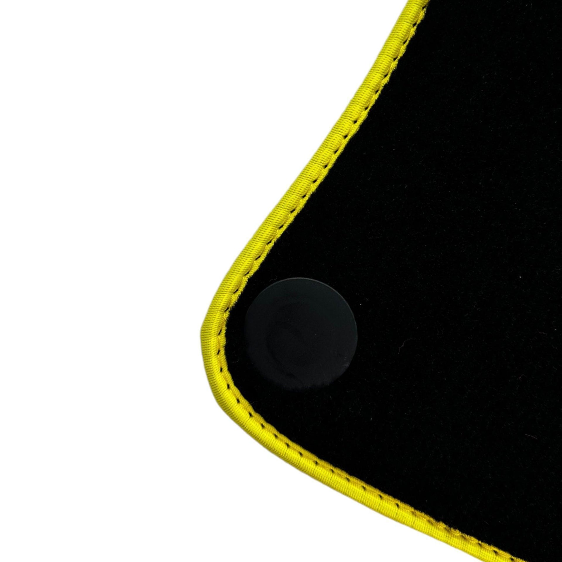 Floor Mats For McLaren 720S Black Tailored With Yellow Trim - AutoWin