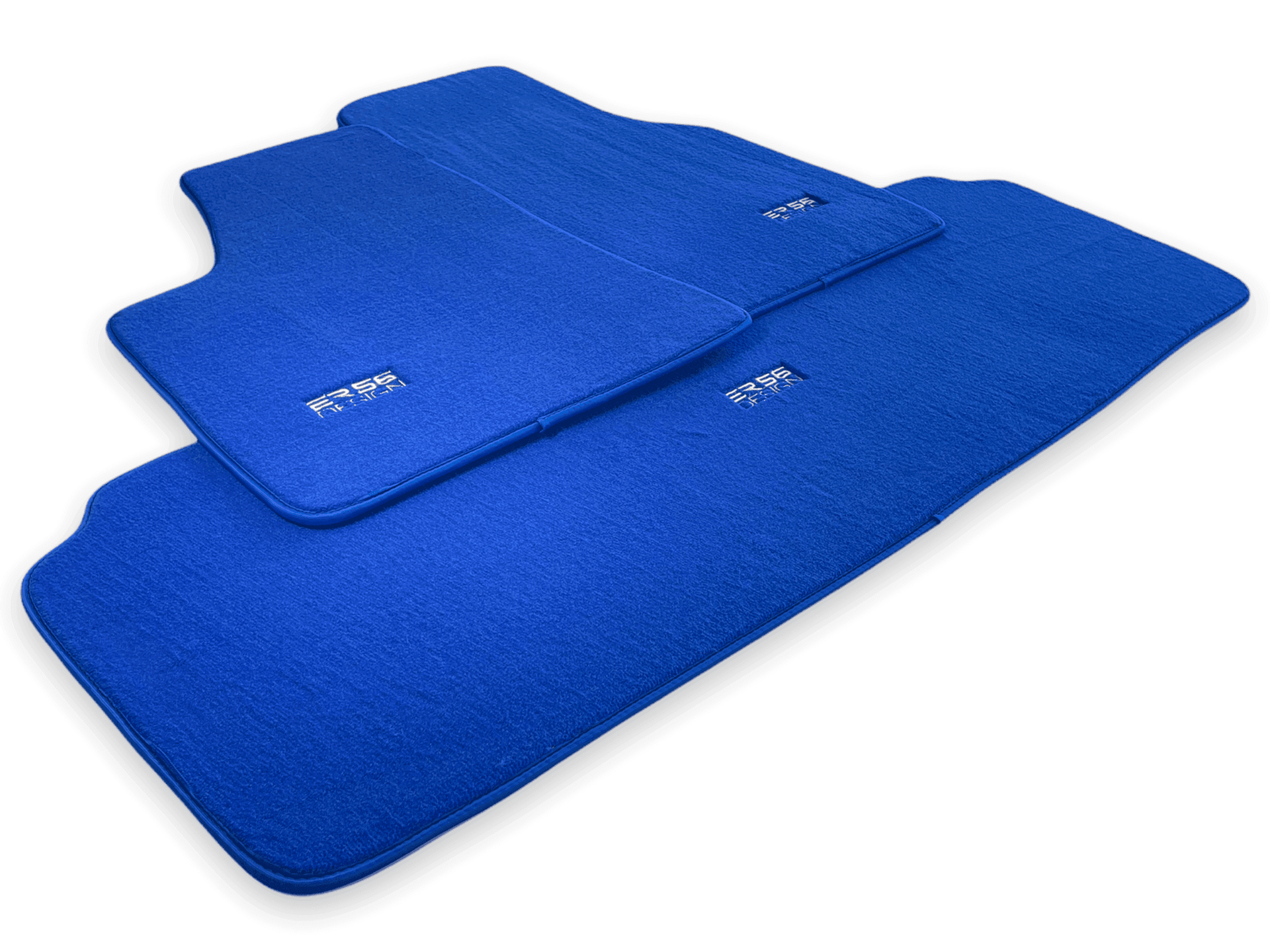 Floor Mats For Tesla Model X (7 Seats) Blue Tailored Carpets ER56 Design - AutoWin
