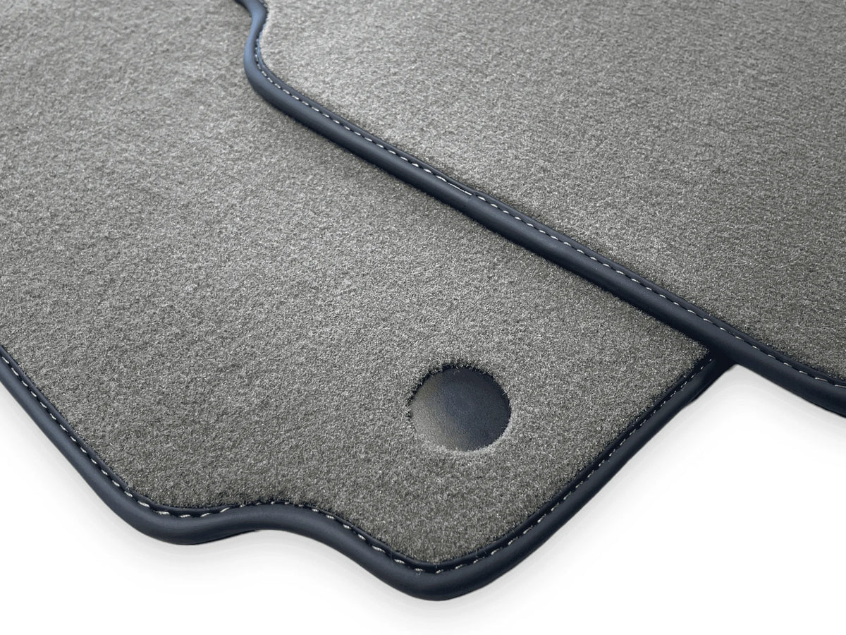 Gray Floor Mats For Ferrari 488 Spider 2015-2022 Carbon Leather - AutoWin